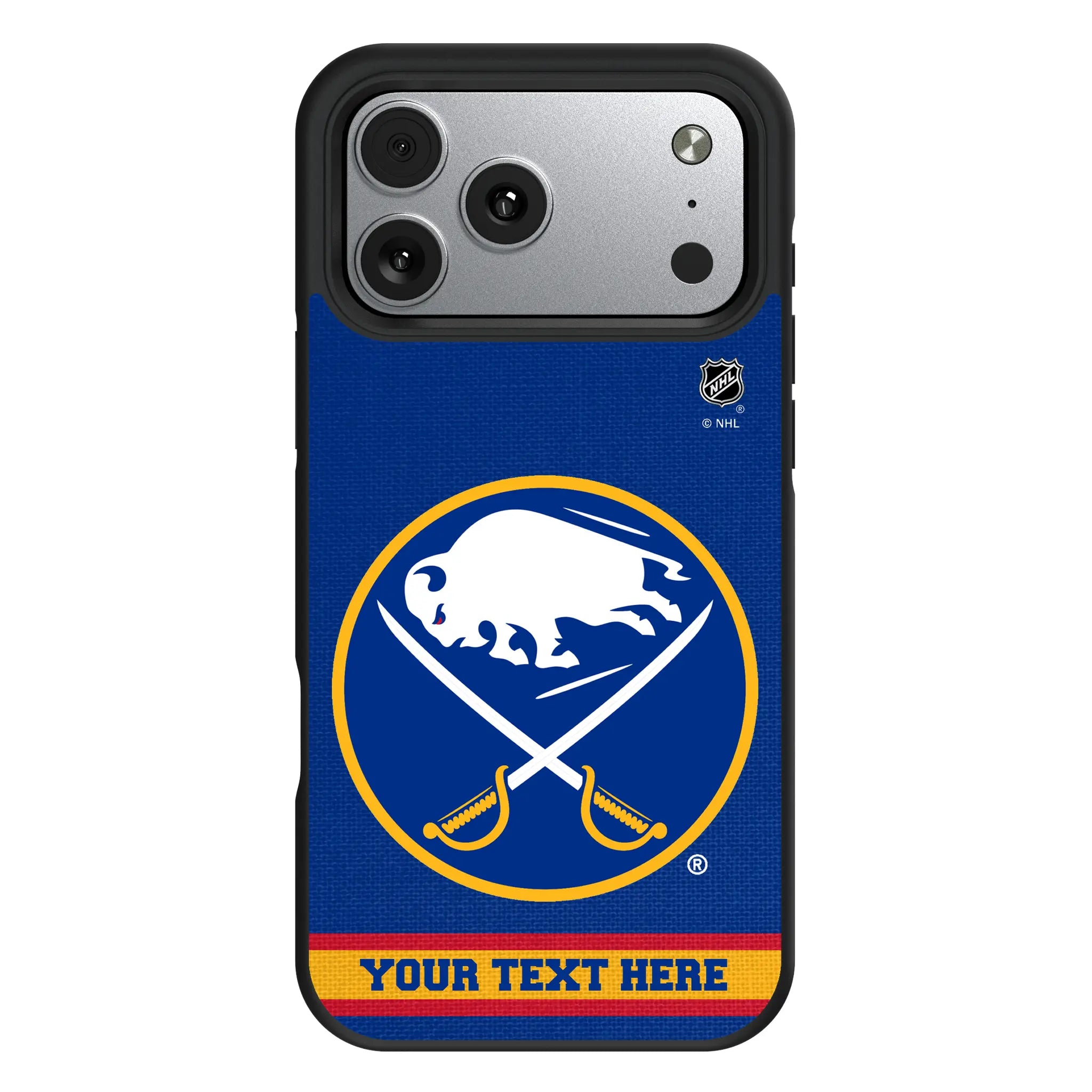 Buffalo Sabres Personalized Stripe iPhone Bump Phone Case for Apple iPhone#Device_iPhone 17 Pro Max