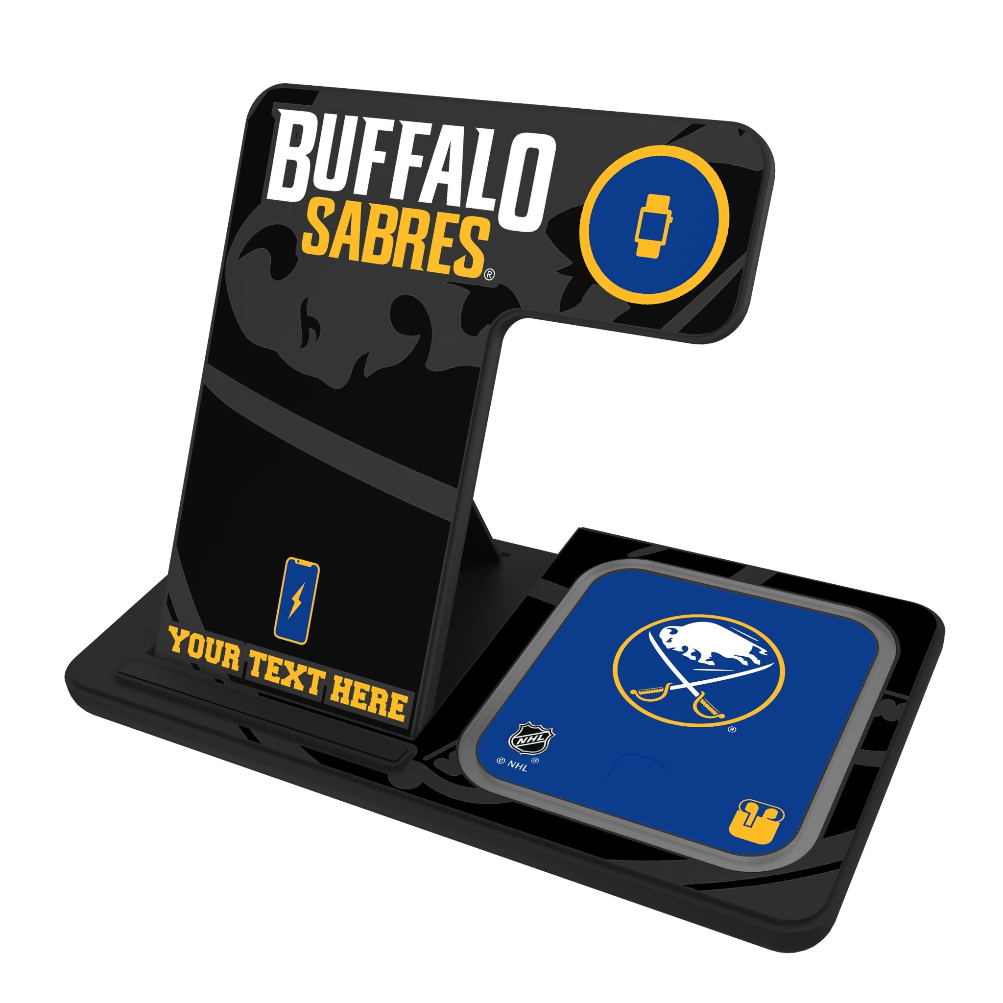 Buffalo Sabres Personalized Tilt 3 in 1 Charging Station