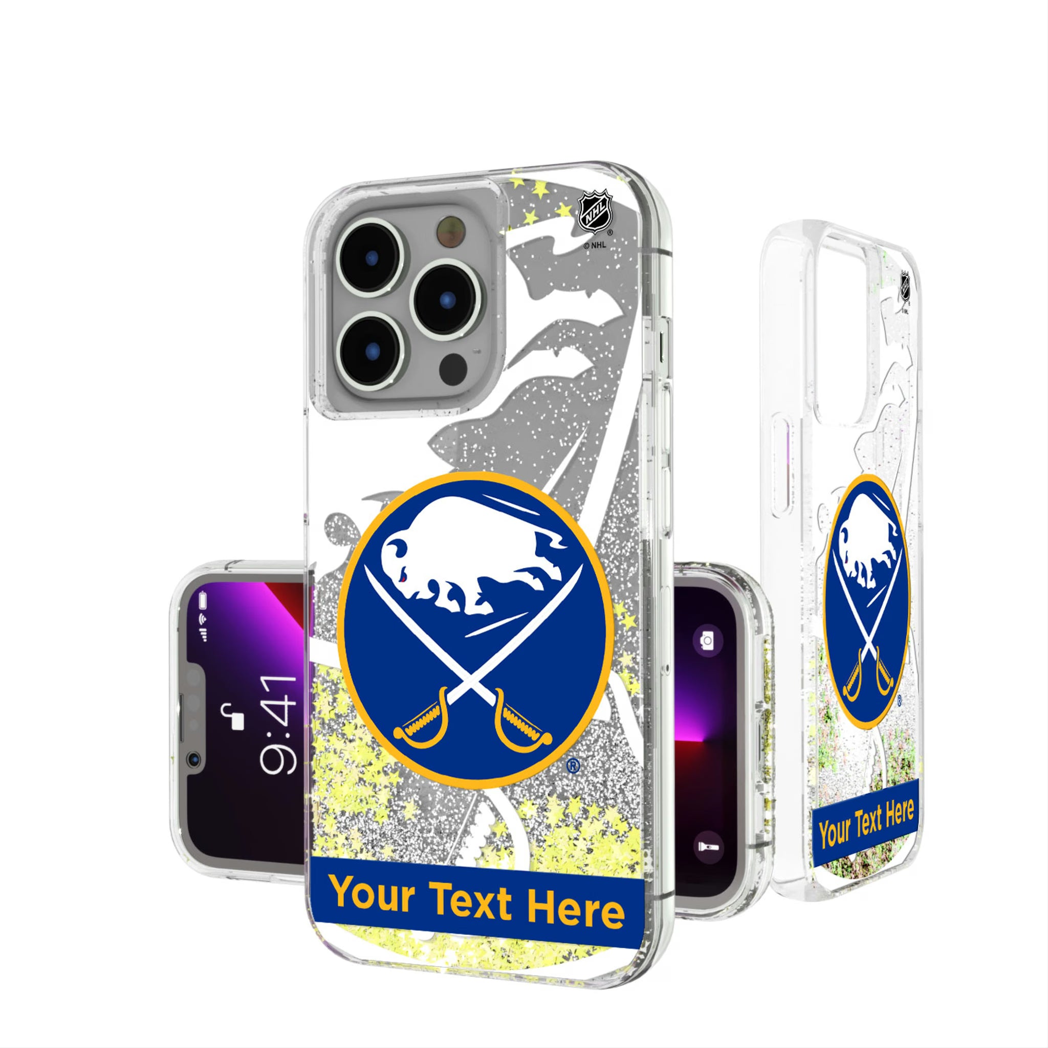 Buffalo Sabres Personalized Tilt iPhone Glitter Phone Case for Apple iPhone