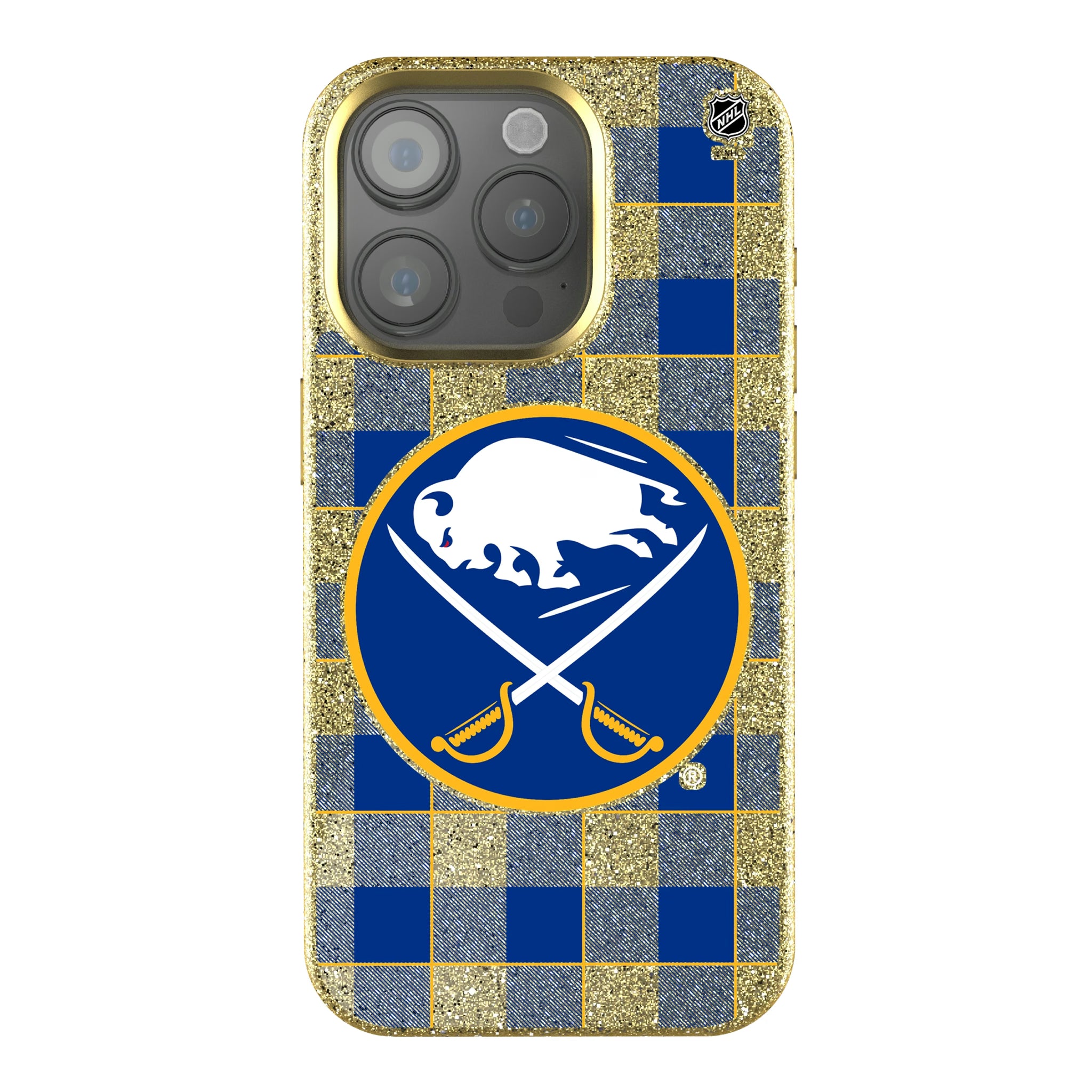 Buffalo Sabres Plaid iPhone Bling Phone Case for Apple iPhone