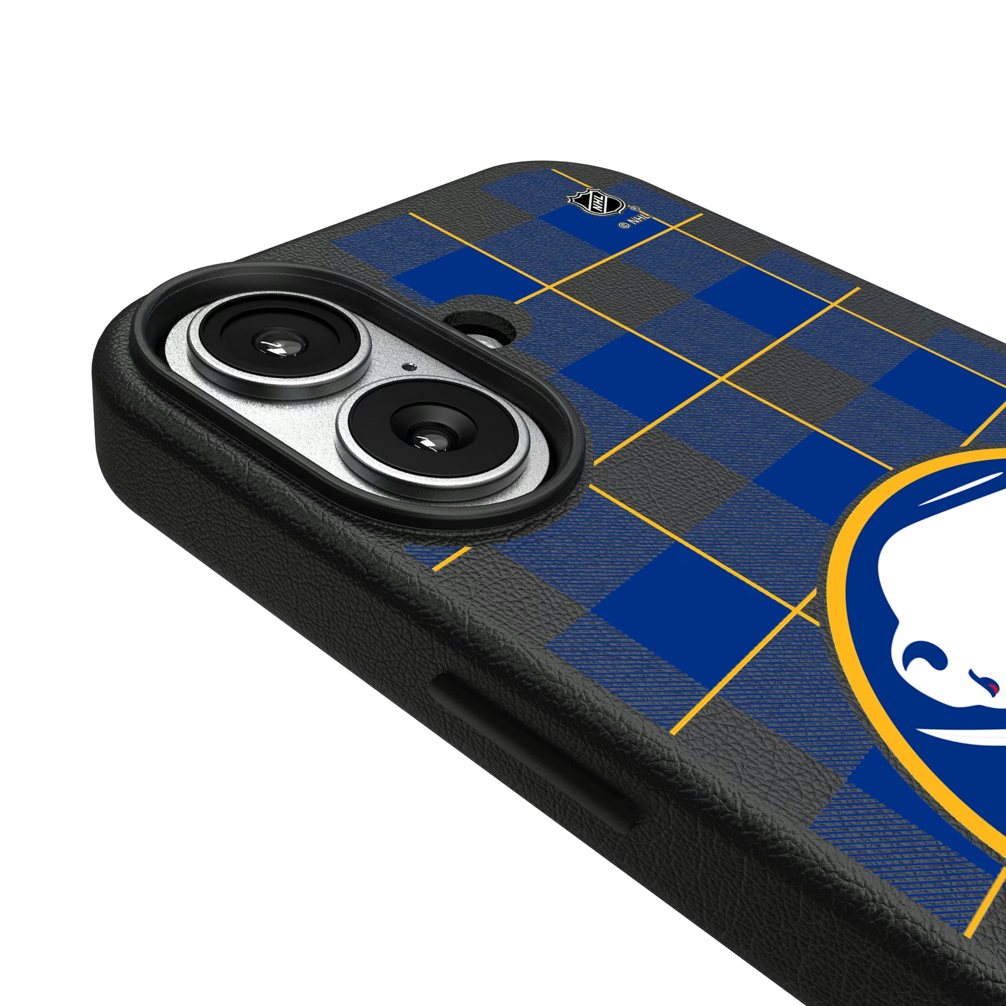 Buffalo Sabres Plaid iPhone MagSafe Compatible Phone Case for Apple iPhone - Detail#Device_iPhone 17