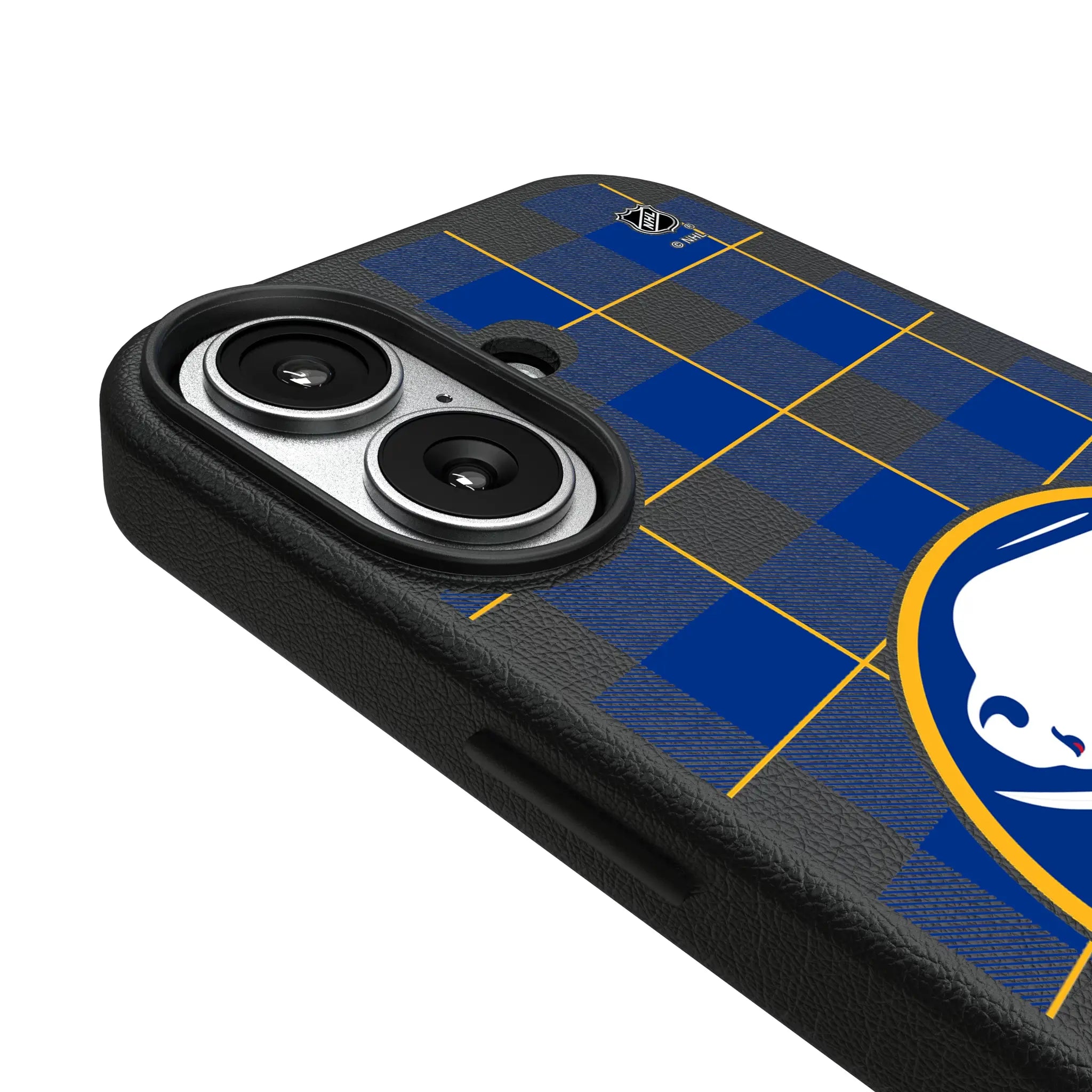 Buffalo Sabres Plaid iPhone MagSafe Compatible Phone Case for Apple iPhone - Detail#Device_iPhone 17