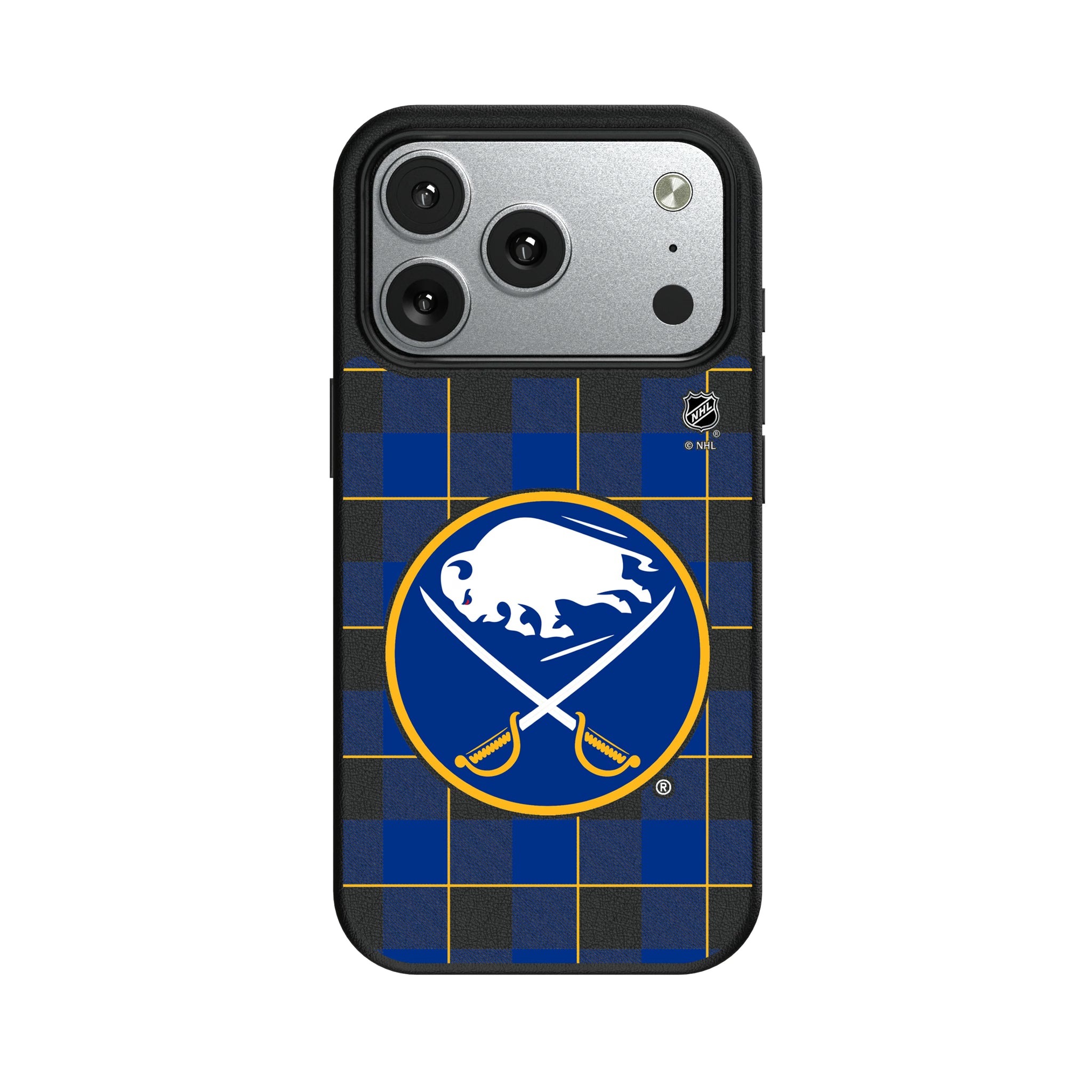 Buffalo Sabres Plaid iPhone MagSafe Compatible Phone Case for Apple iPhone#Device_iPhone 17 Pro