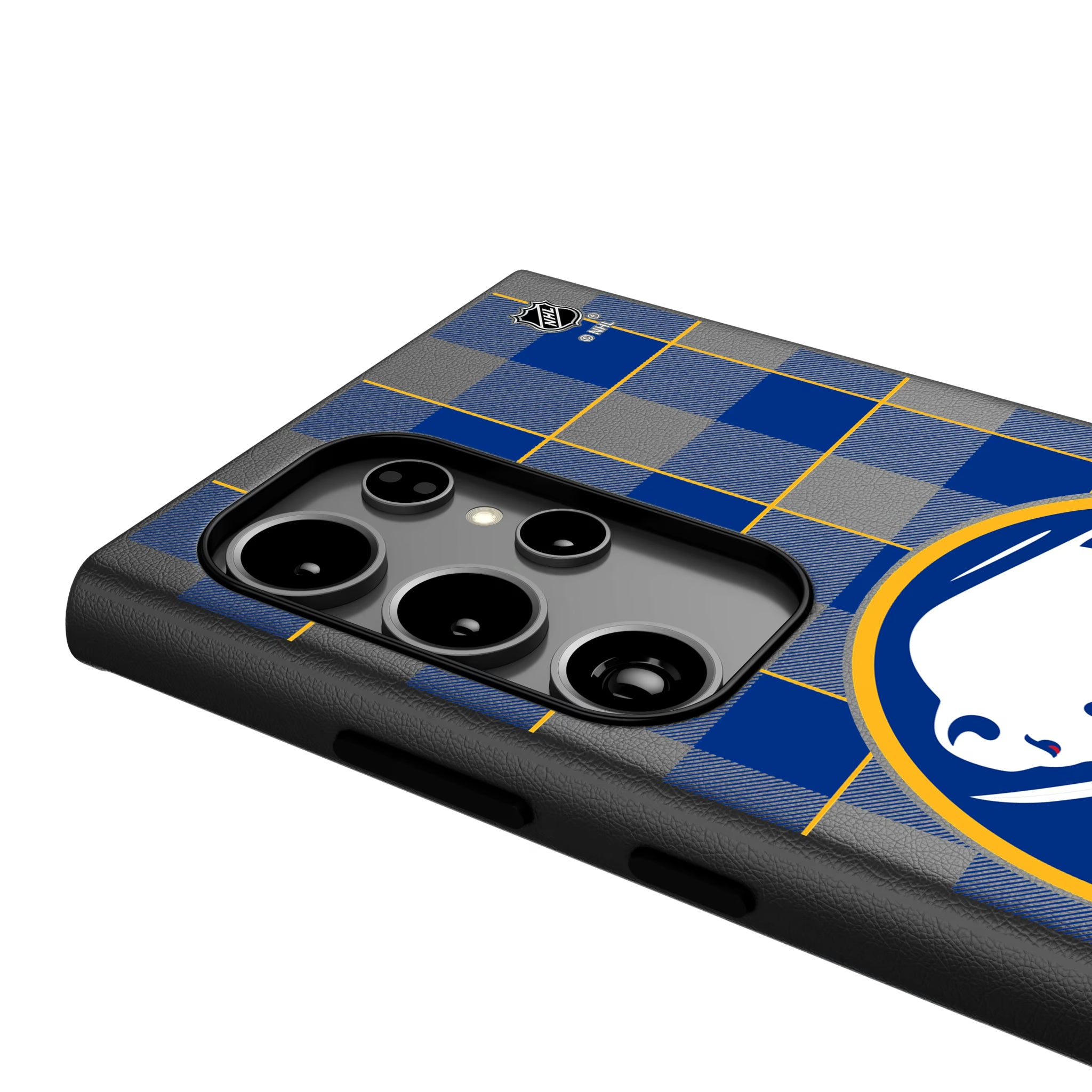 Buffalo Sabres Plaid Galaxy MagSafe Compatible Phone Case for Samsung Galaxy - Detail