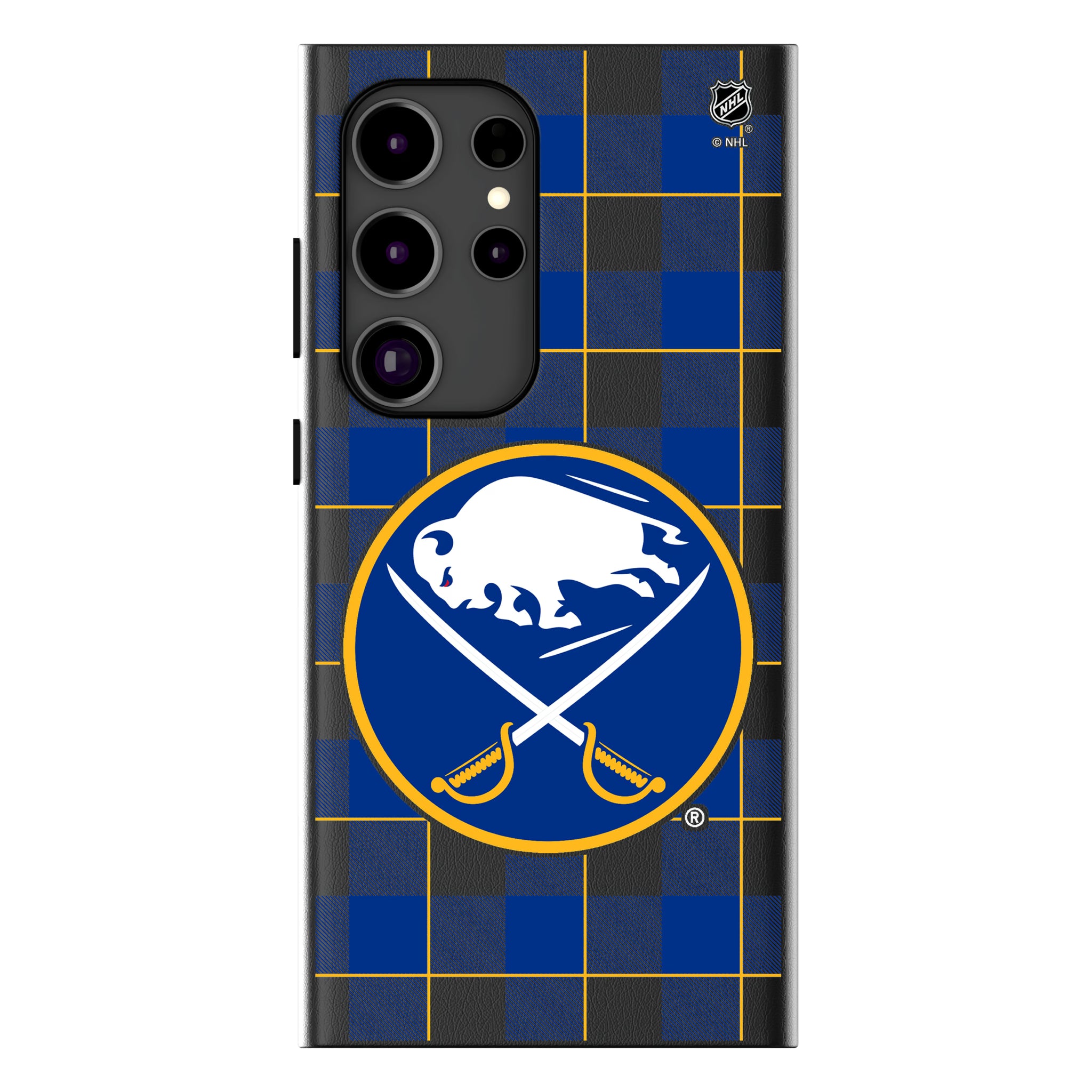 Buffalo Sabres Plaid Galaxy MagSafe Compatible Phone Case for Samsung Galaxy