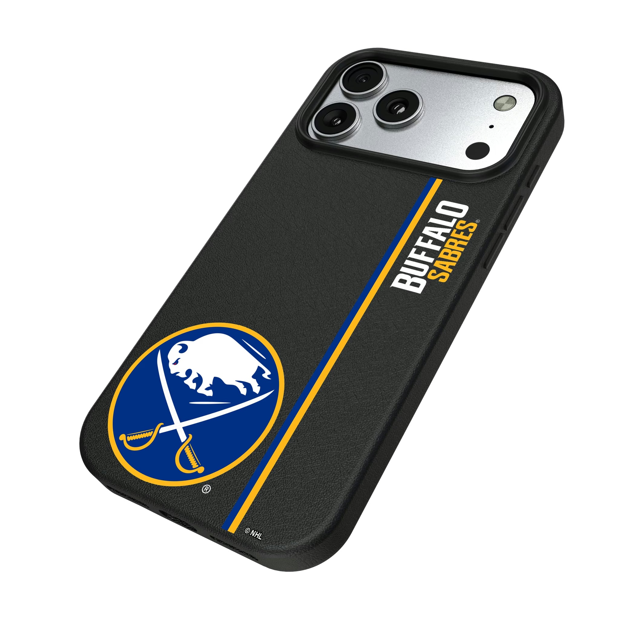 Buffalo Sabres Sidebar iPhone MagSafe Compatible Phone Case for Apple iPhone - Isometric View#Device_iPhone 17 Pro Max