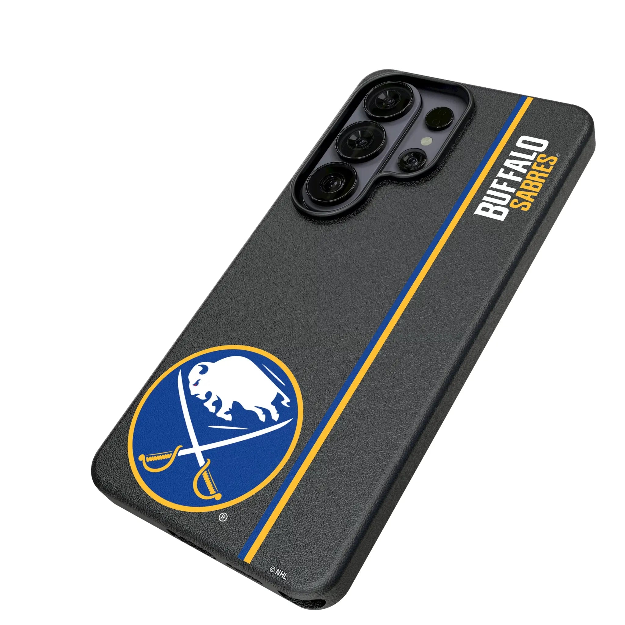 Buffalo Sabres Sidebar Galaxy MagSafe Compatible Phone Case for Samsung Galaxy - Isometric View#Device_Galaxy S26 Ultra