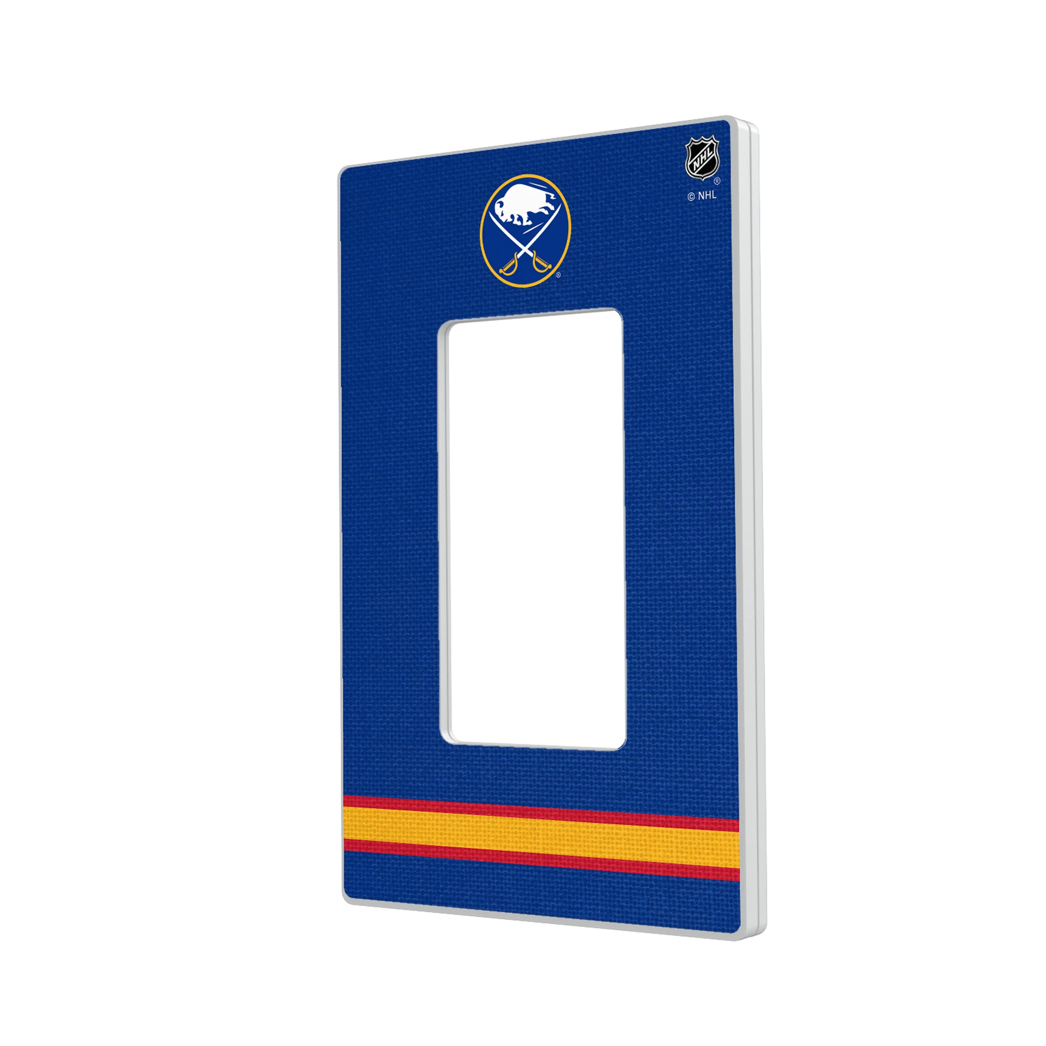 Buffalo Sabres Stripe Hidden-Screw Light Switch Plate#Style_Single Rocker