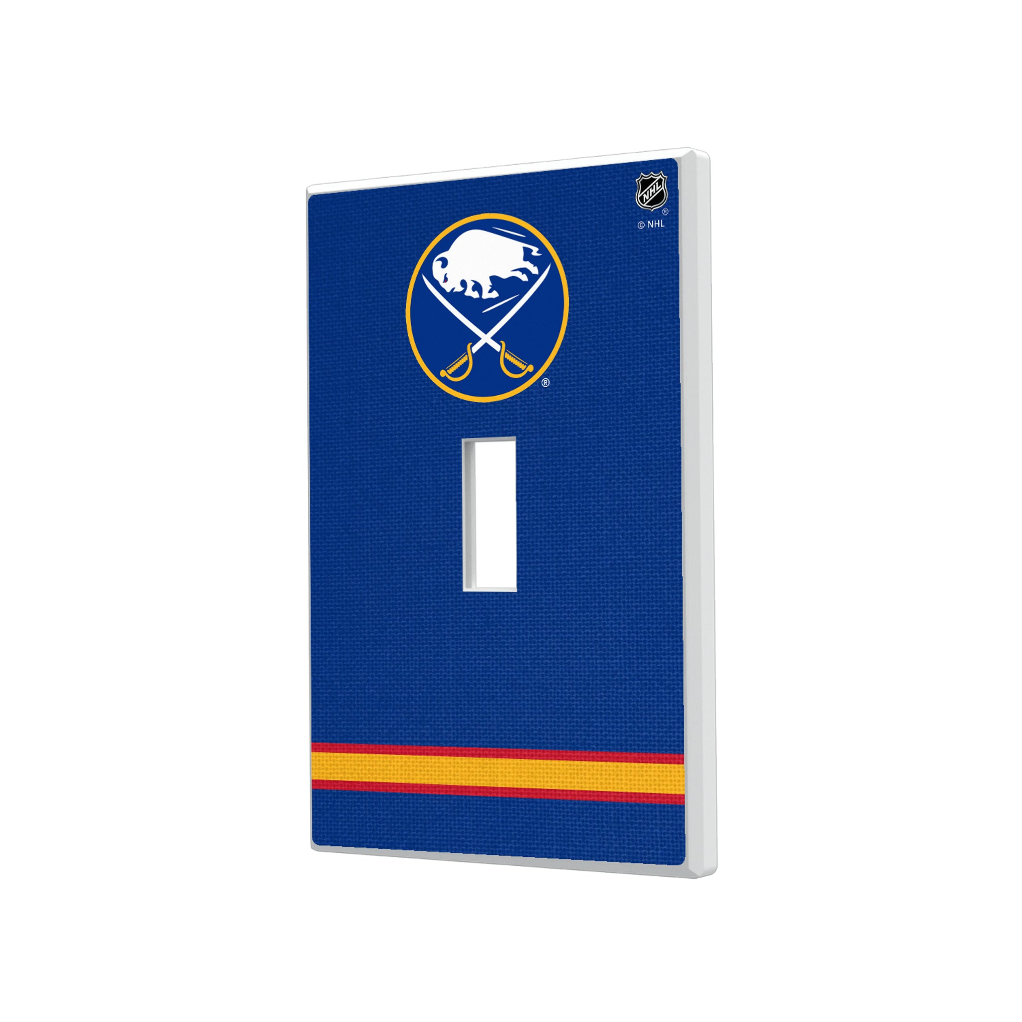 Buffalo Sabres Stripe Hidden-Screw Light Switch Plate#Style_Single Toggle