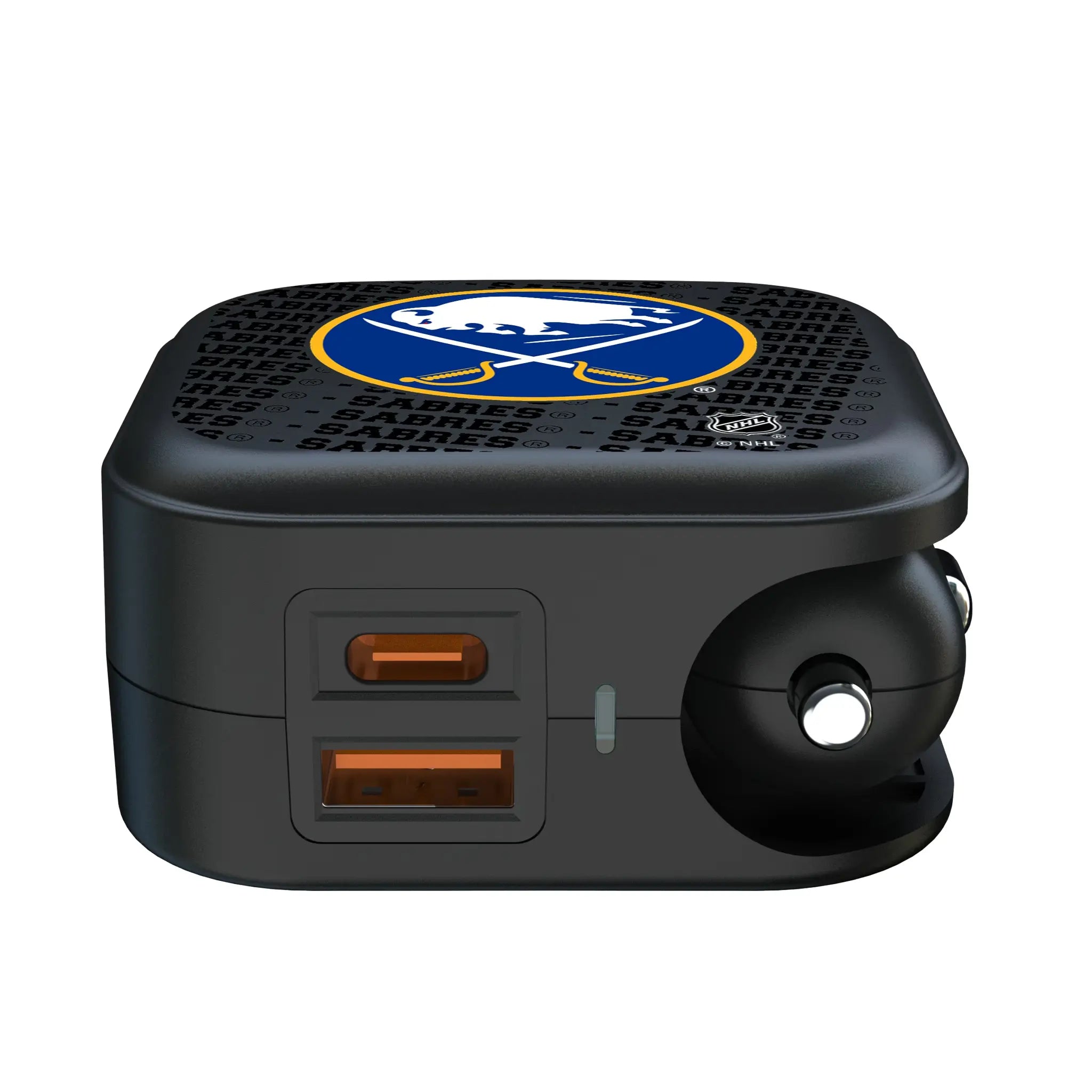 Buffalo Sabres Text Backdrop 2 in 1 USB A/C Charger