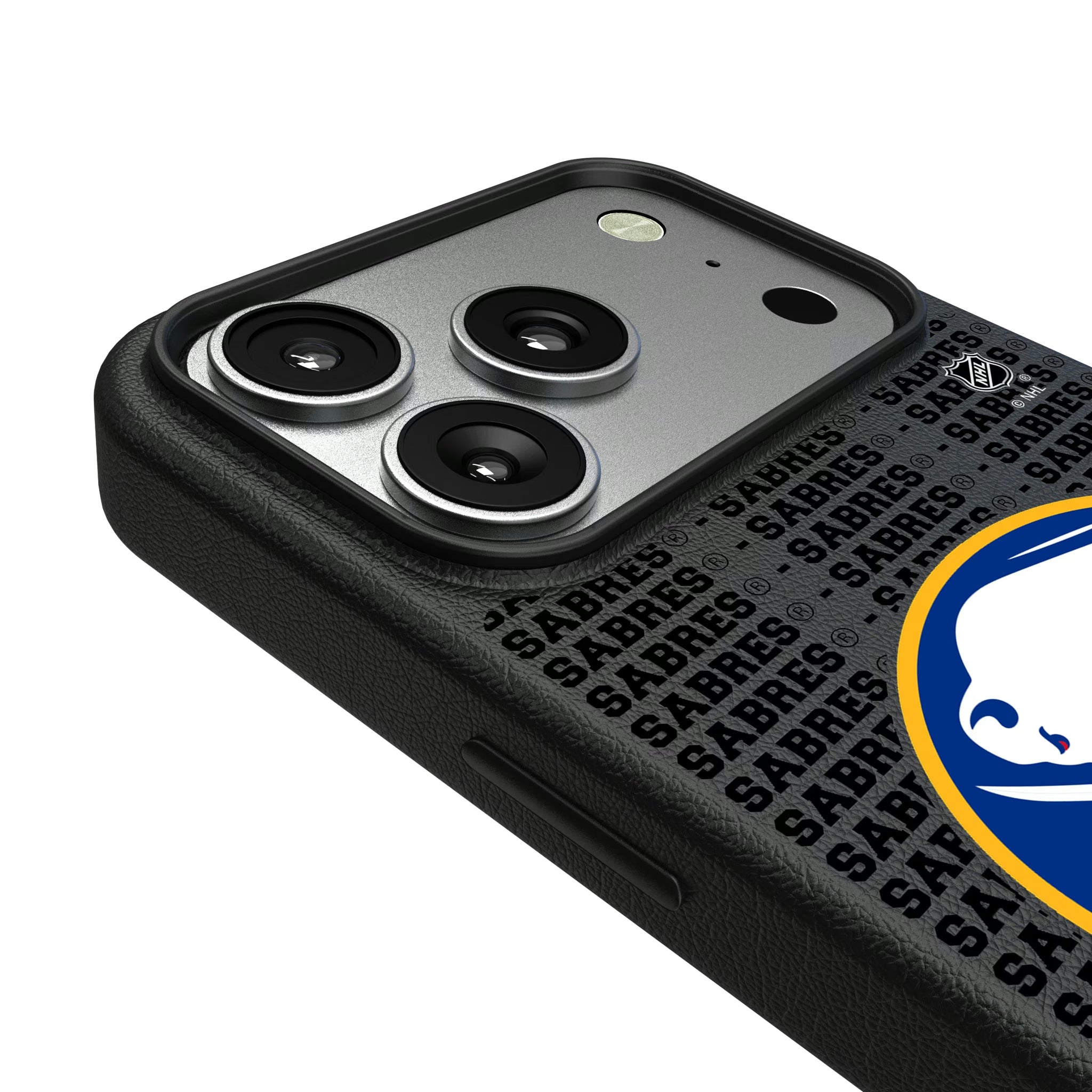 Buffalo Sabres Text Backdrop iPhone MagSafe Compatible Phone Case for Apple iPhone - Detail#Device_iPhone 17 Pro