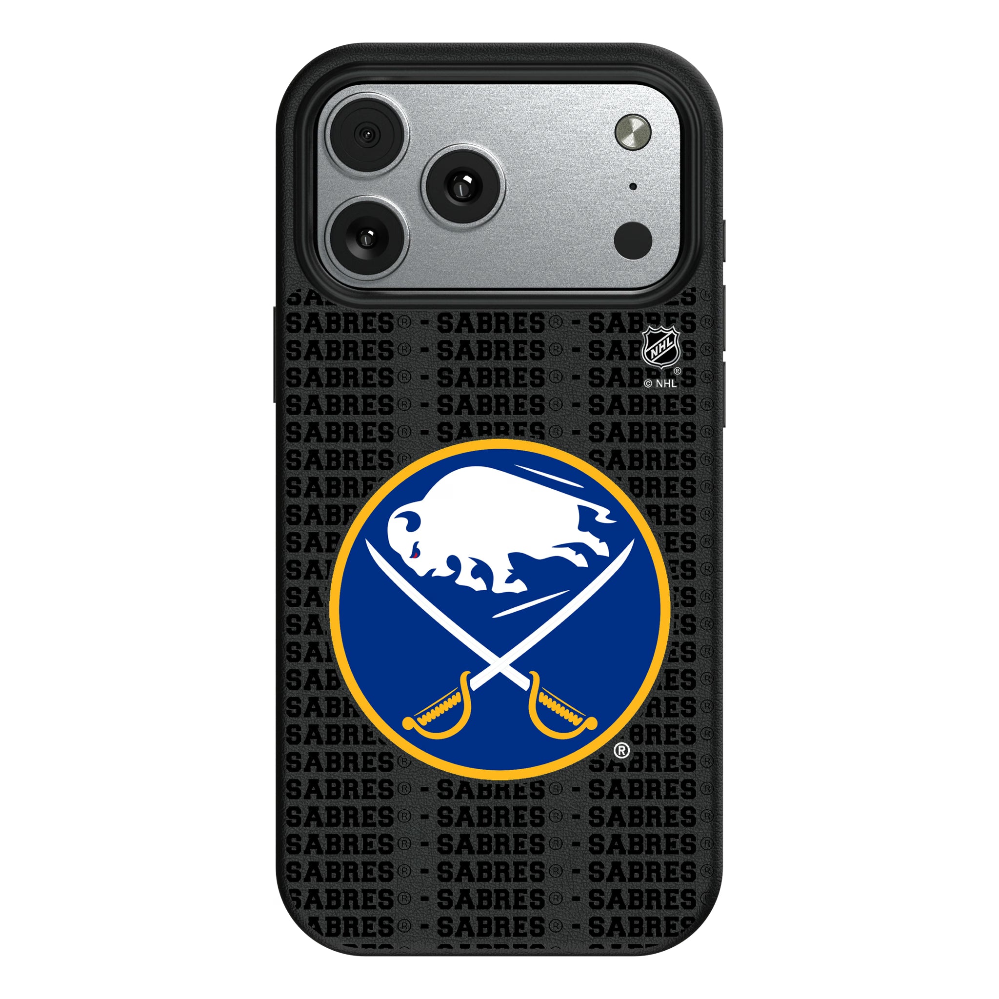 Buffalo Sabres Text Backdrop iPhone MagSafe Compatible Phone Case for Apple iPhone#Device_iPhone 17 Pro Max