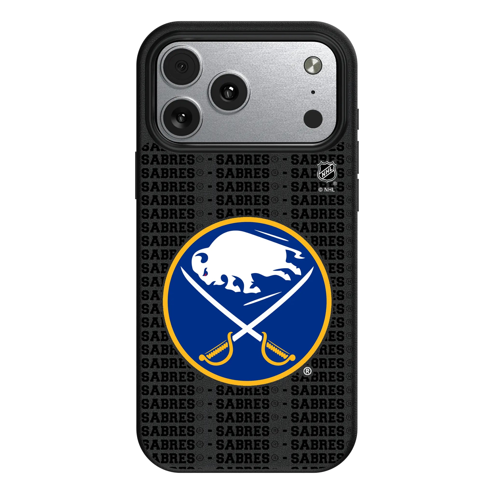 Buffalo Sabres Text Backdrop iPhone MagSafe Compatible Phone Case for Apple iPhone#Device_iPhone 17 Pro Max