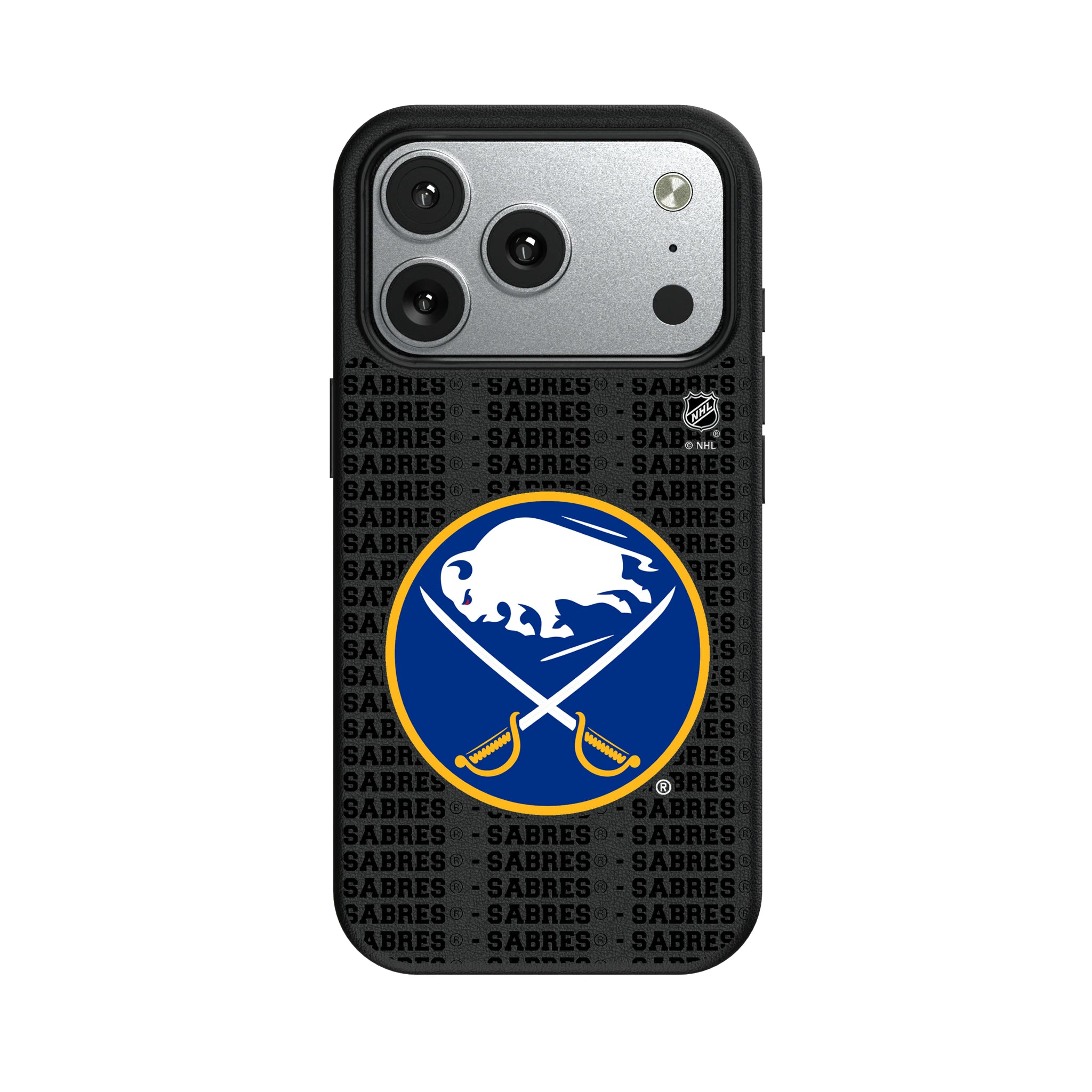 Buffalo Sabres Text Backdrop iPhone MagSafe Compatible Phone Case for Apple iPhone#Device_iPhone 17 Pro