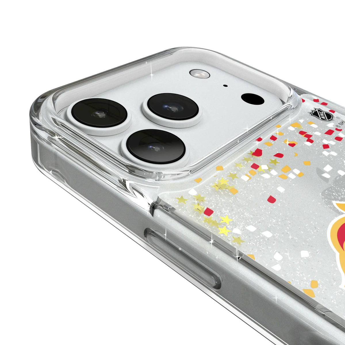 Calgary Flames Confetti iPhone Glitter Phone Case for Apple iPhone - Detail#Device_iPhone 18 Pro