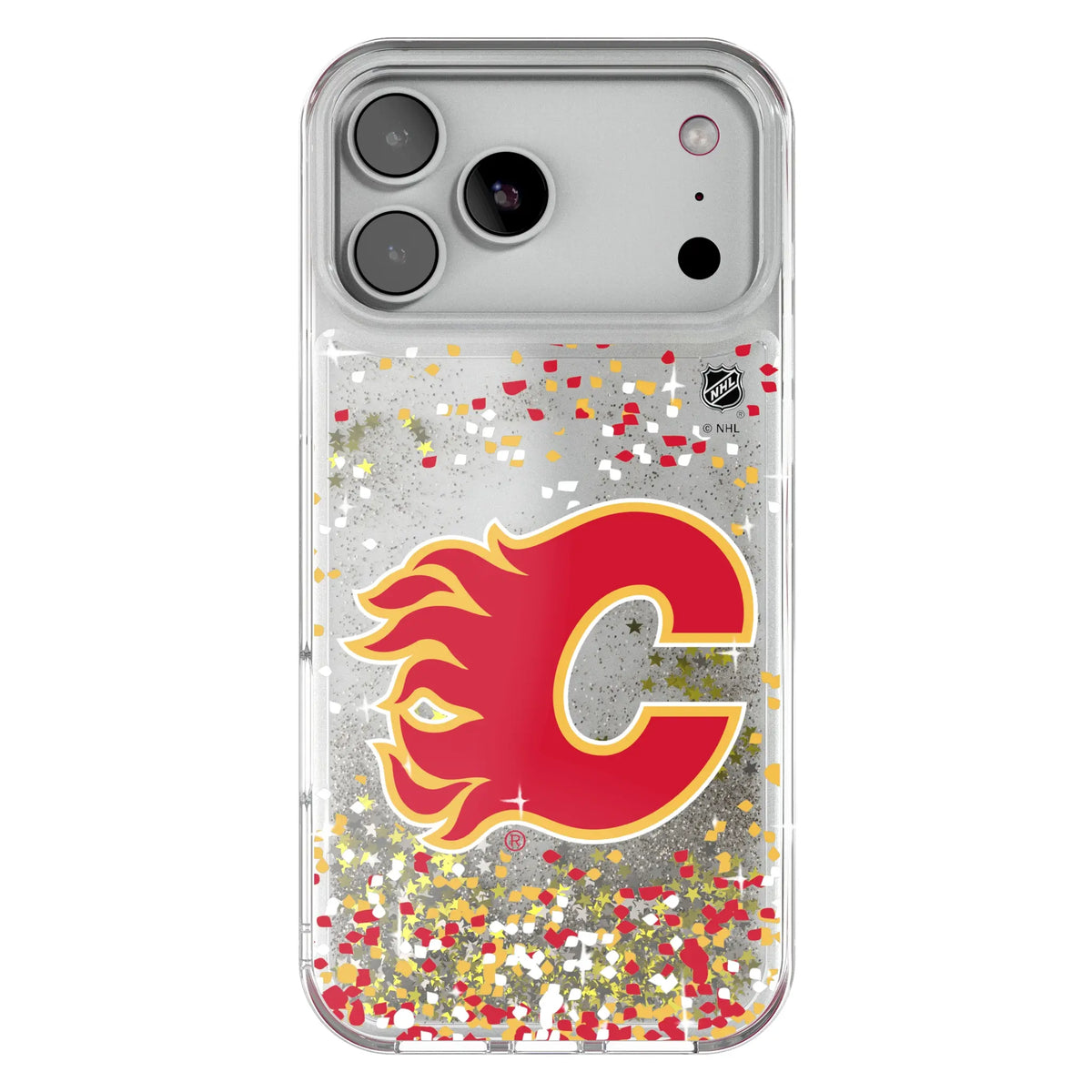 Calgary Flames Confetti Glitter Phone Case for Apple iPhone