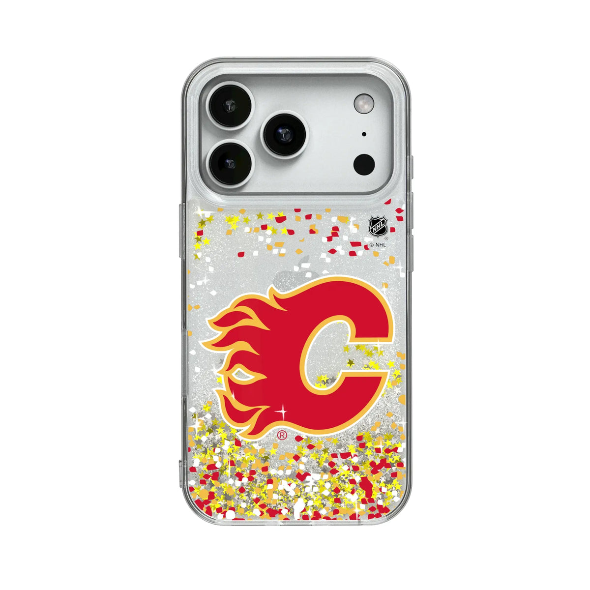 Calgary Flames Confetti Glitter Phone Case for Apple iPhone