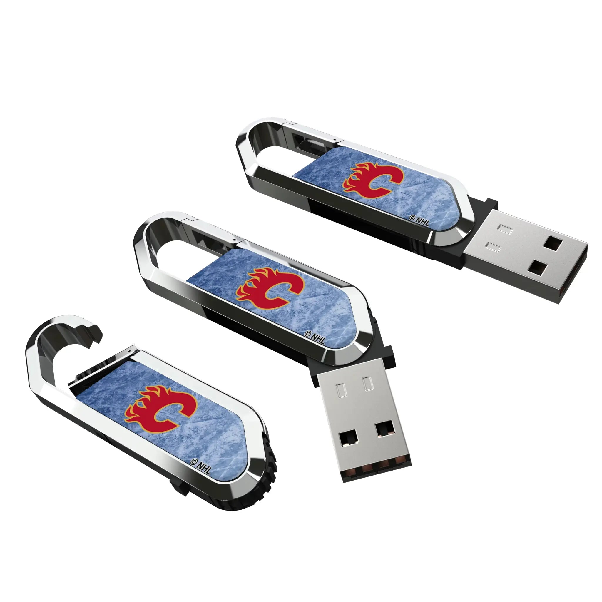 Calgary Flames Ice Flood USB 64GB Clip Style Flash Drive