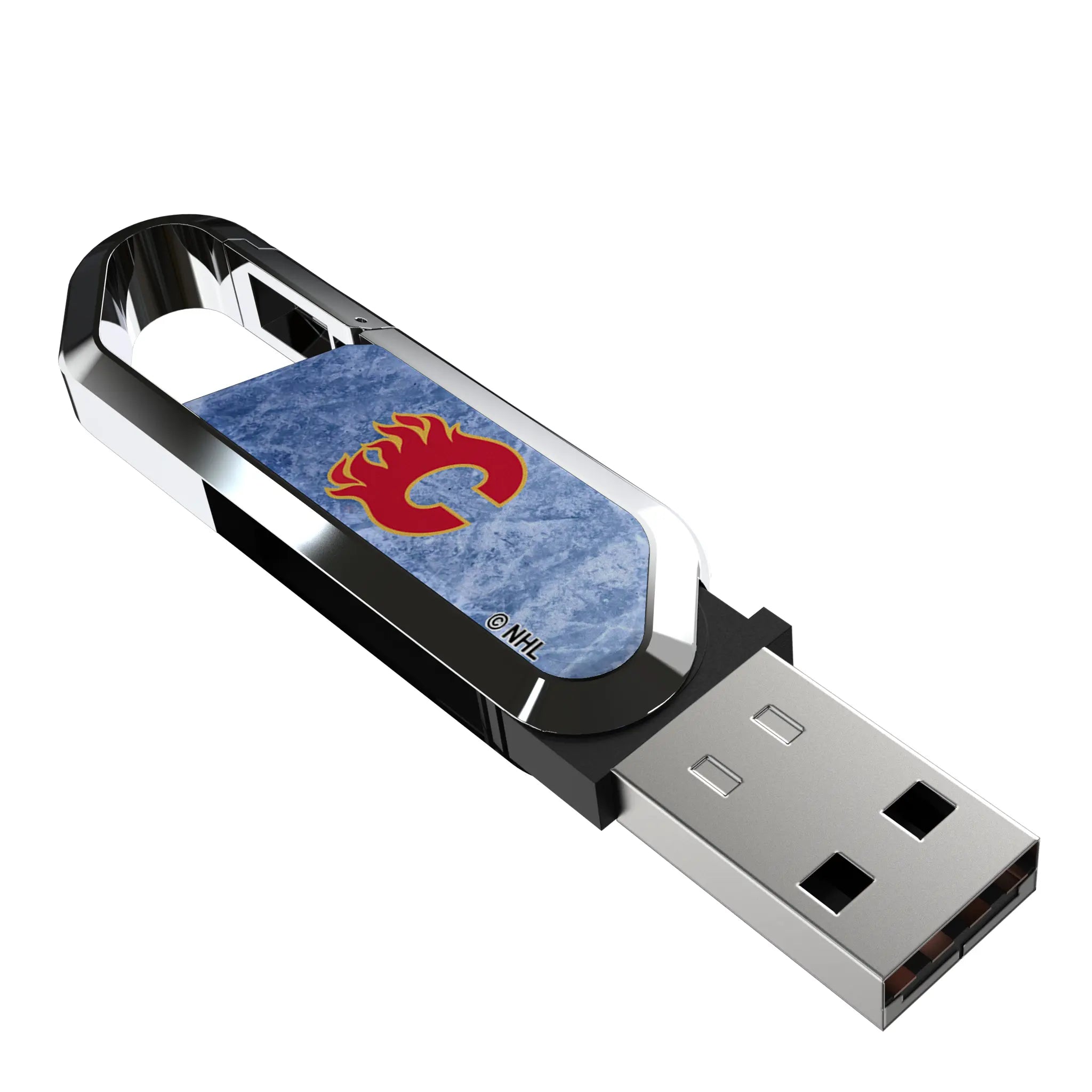 Calgary Flames Ice Flood USB 64GB Clip Style Flash Drive