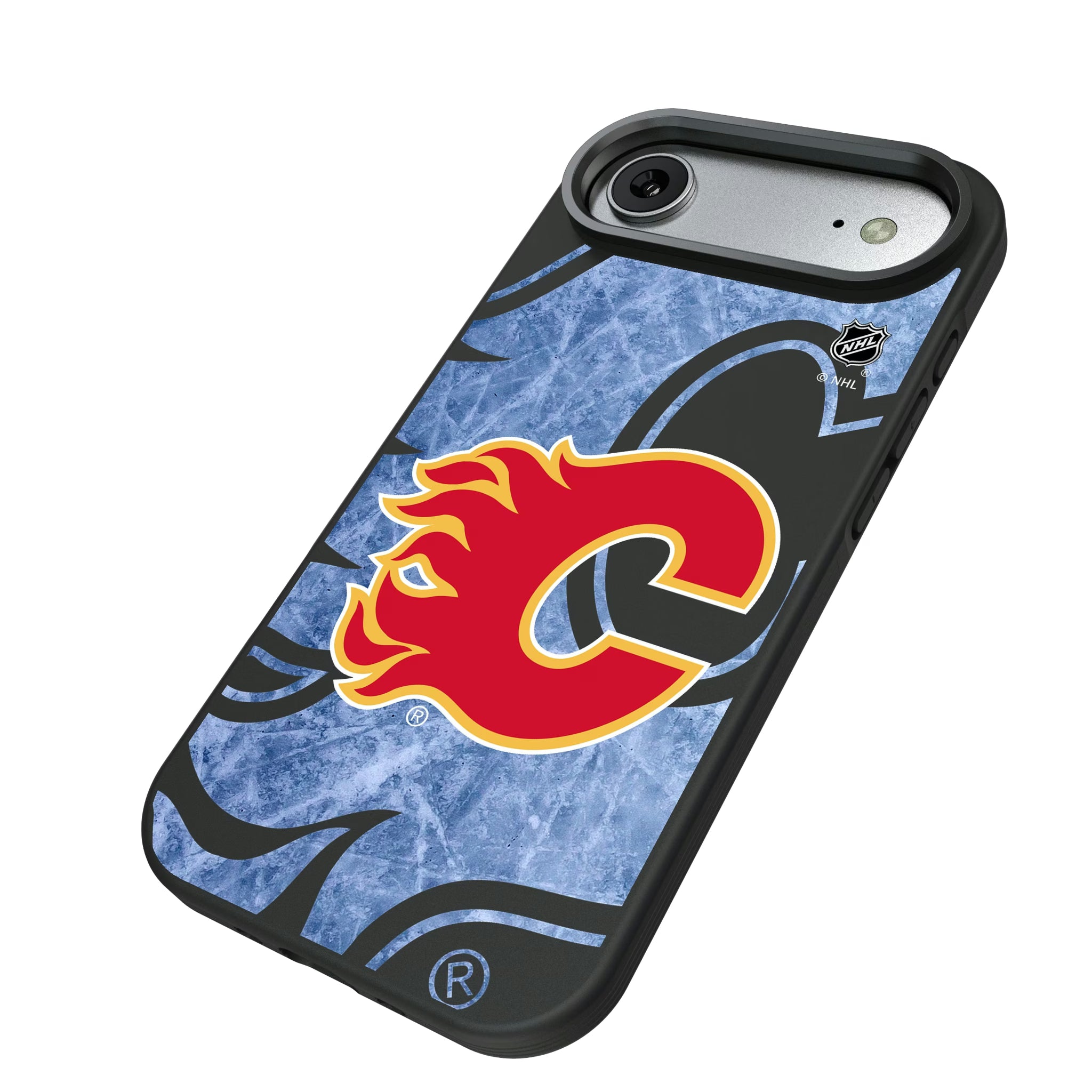 Calgary Flames Ice Tilt iPhone Bump Phone Case for Apple iPhone - Isometric View#Device_iPhone Air