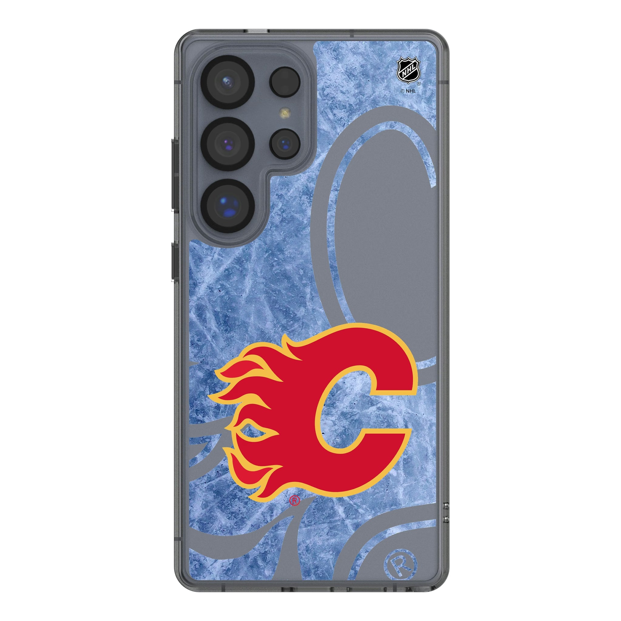 Calgary Flames Ice Tilt Galaxy Clear Phone Case for Samsung Galaxy