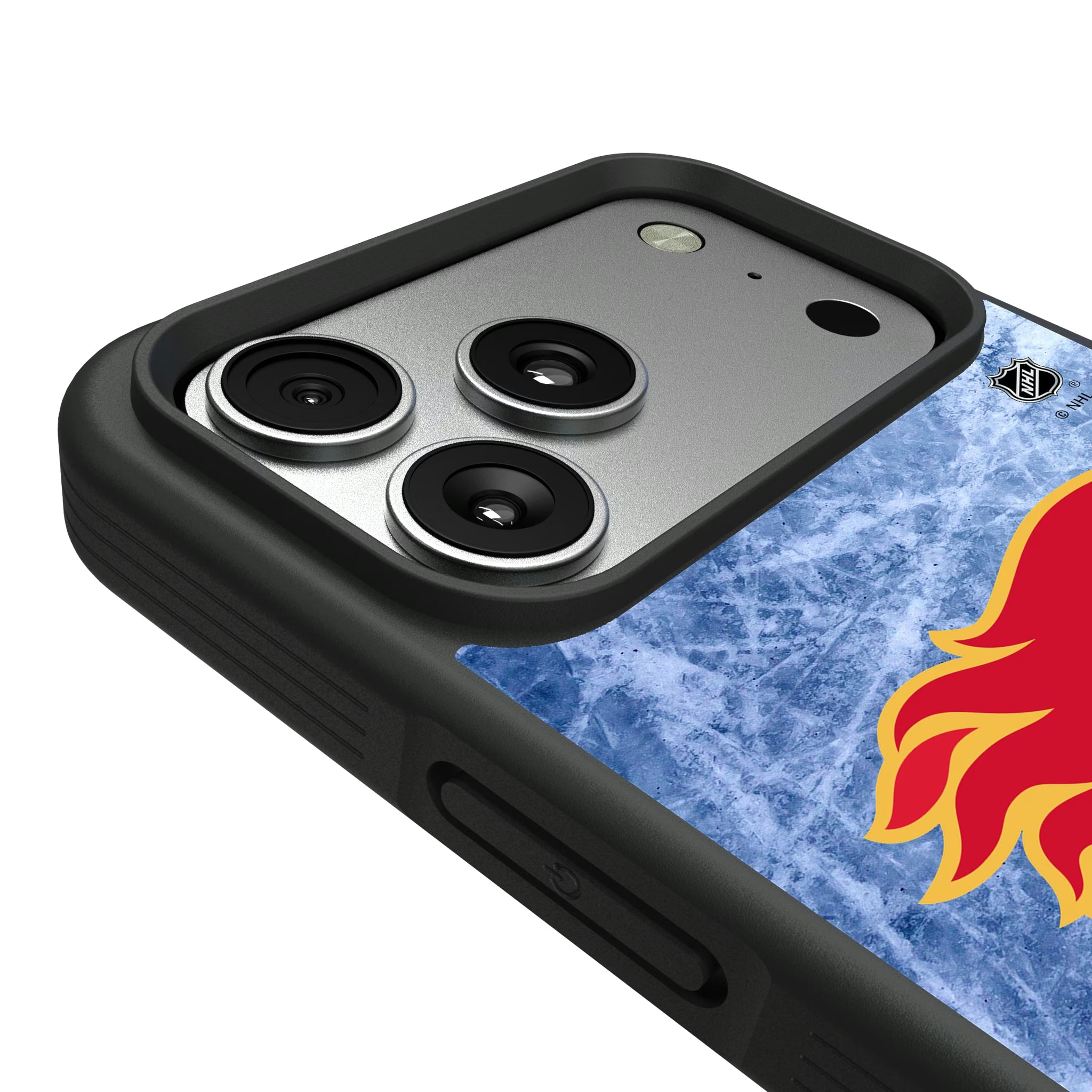 Calgary Flames Ice Wordmark iPhone Bump Phone Case for Apple iPhone - Detail#Device_iPhone 17 Pro Max