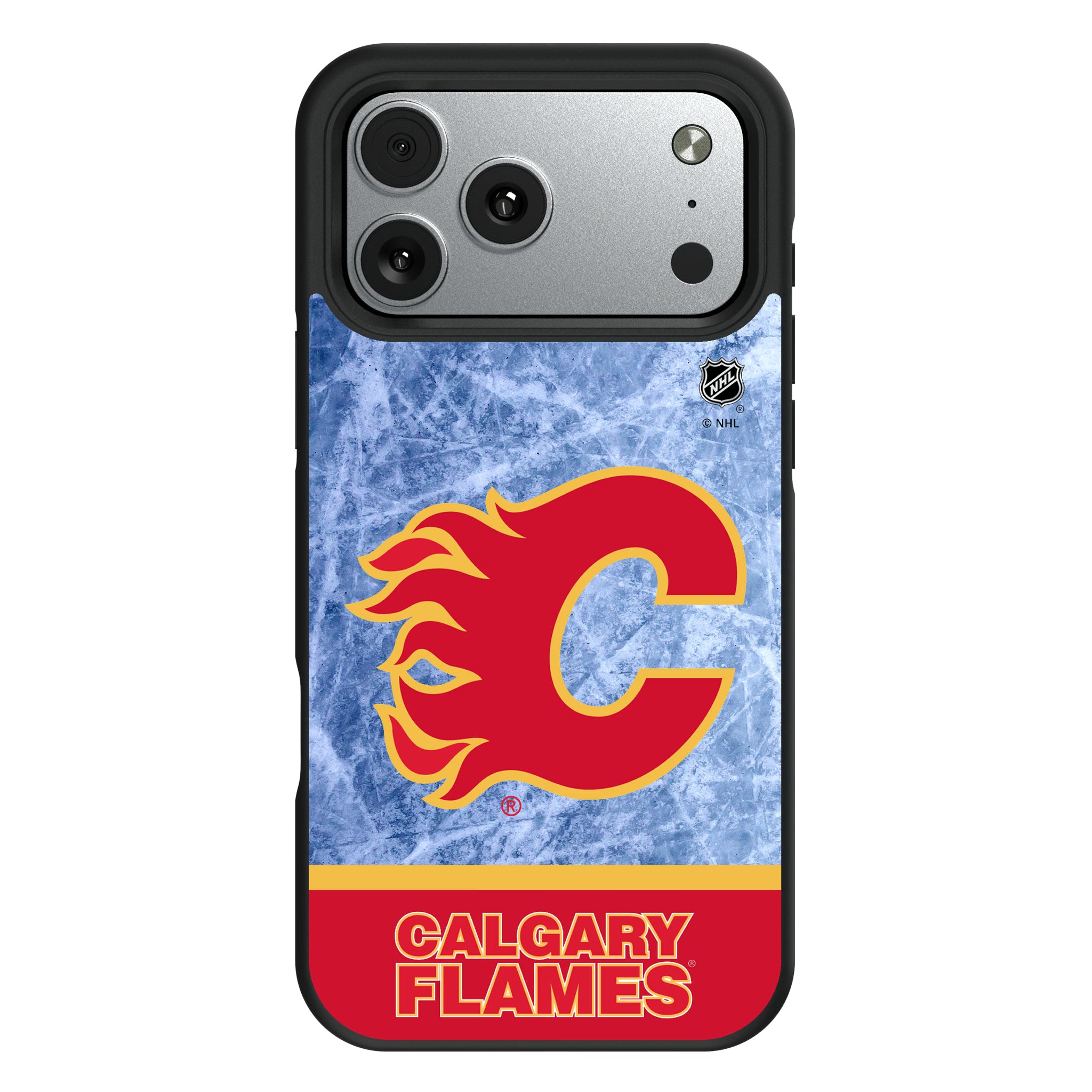 Calgary Flames Ice Wordmark iPhone Bump Phone Case for Apple iPhone#Device_iPhone 17 Pro Max