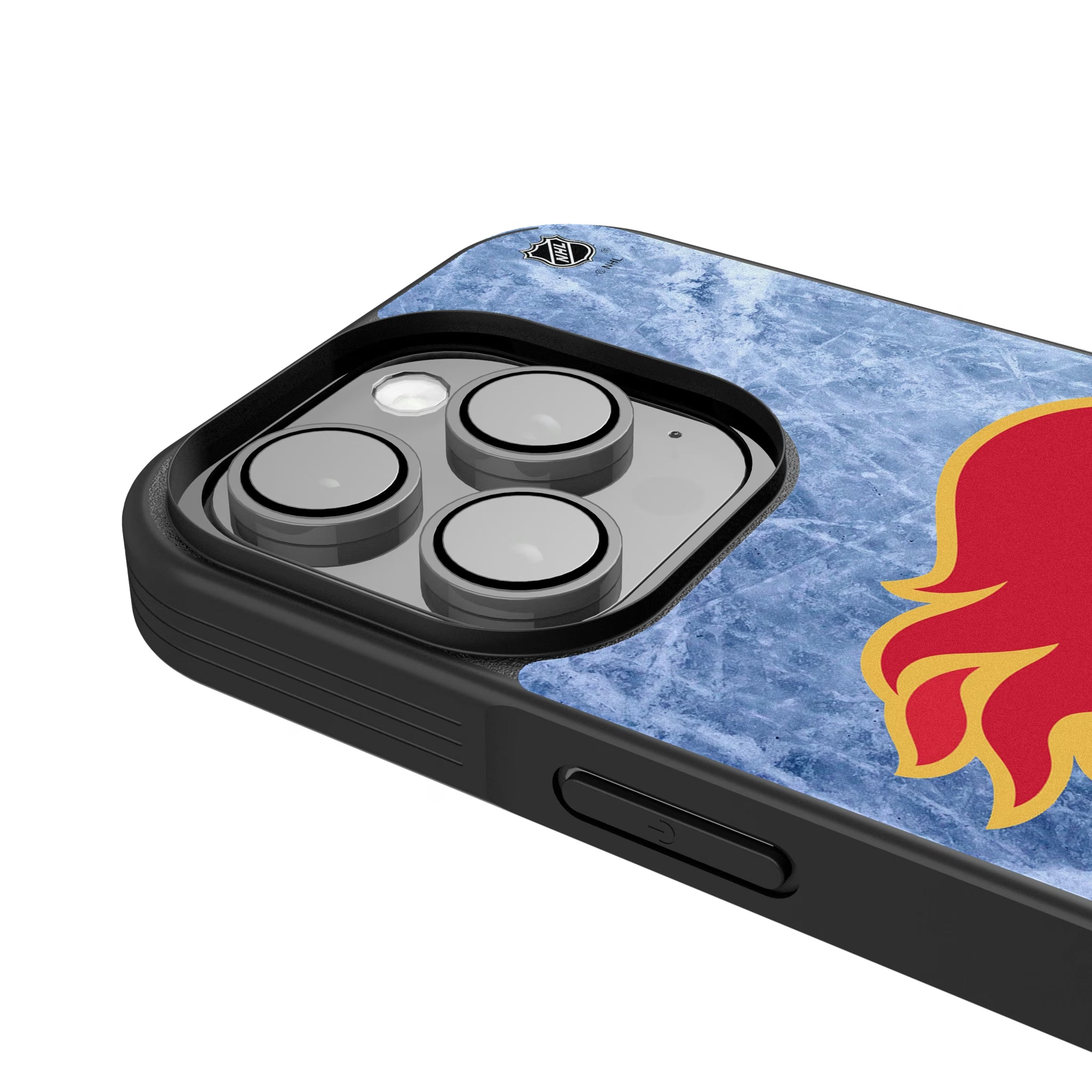 Calgary Flames Ice Wordmark iPhone Bump Phone Case for Apple iPhone - Detail