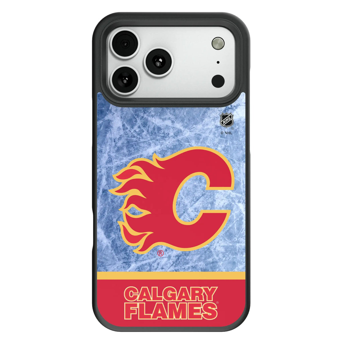 Calgary Flames Ice Wordmark Bump Phone Case for Apple iPhone