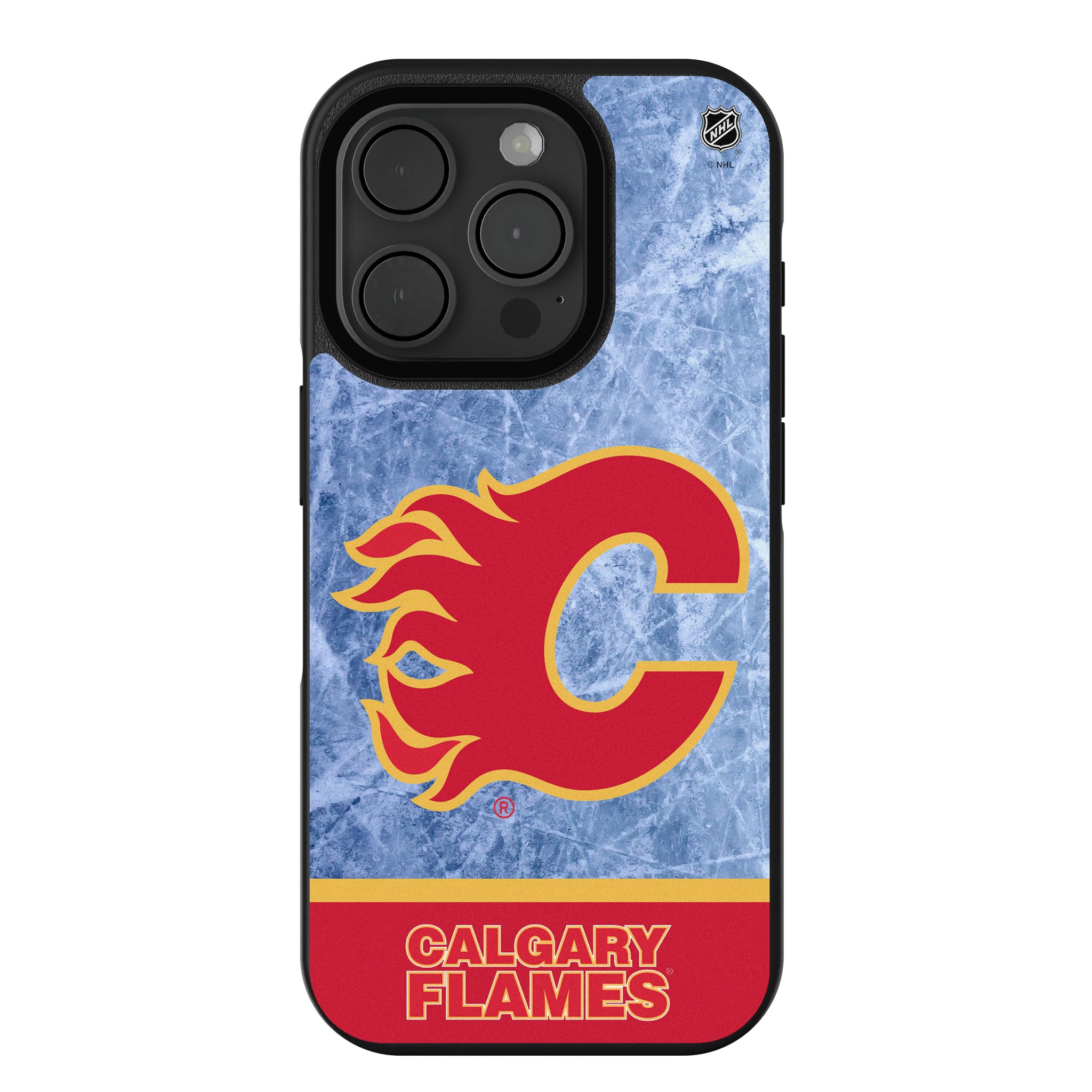 Calgary Flames Ice Wordmark iPhone Bump Phone Case for Apple iPhone