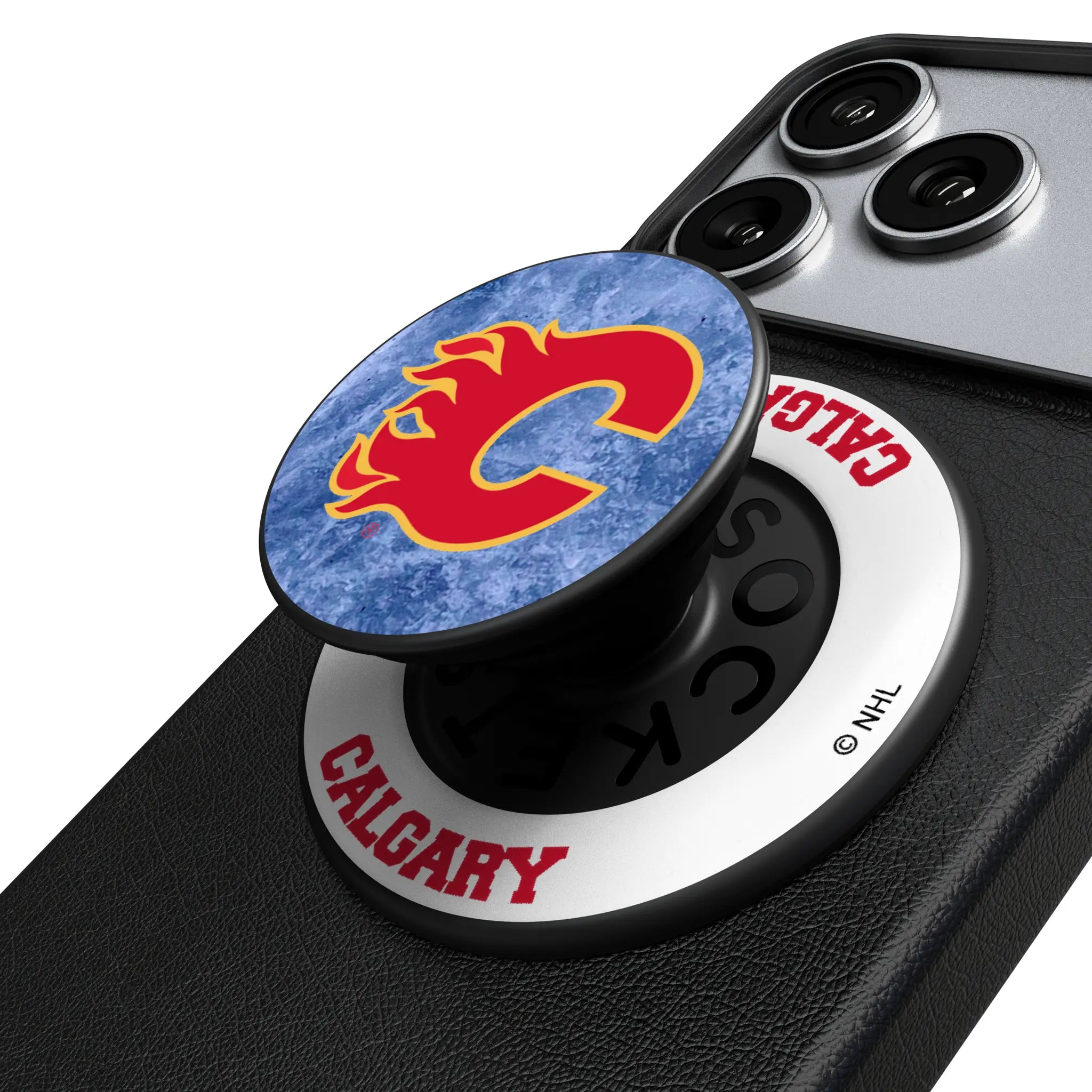 Calgary Flames Ice Wordmark Popsockets Round Magnetic