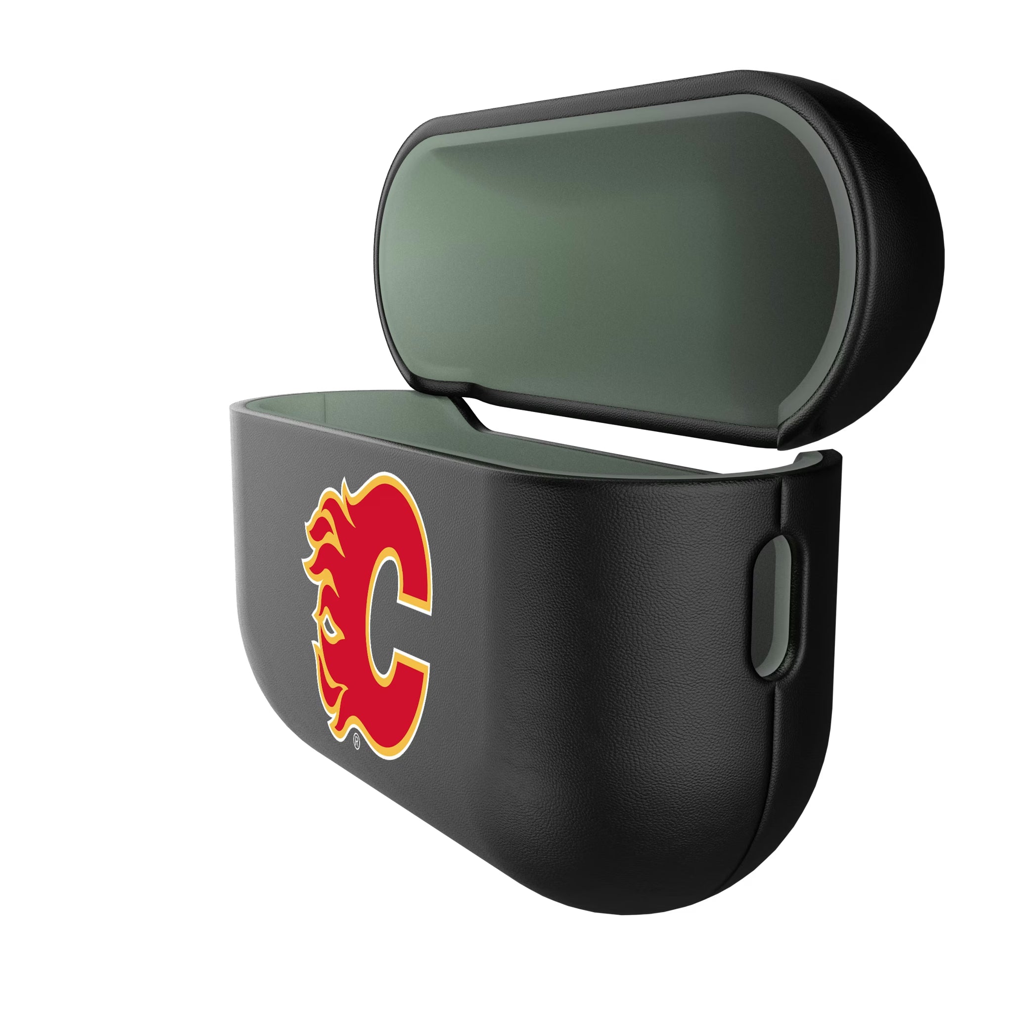 Calgary Flames Insignia AirPods AirPod Case Cover - Isometric View#Device_AirPods Pro 3