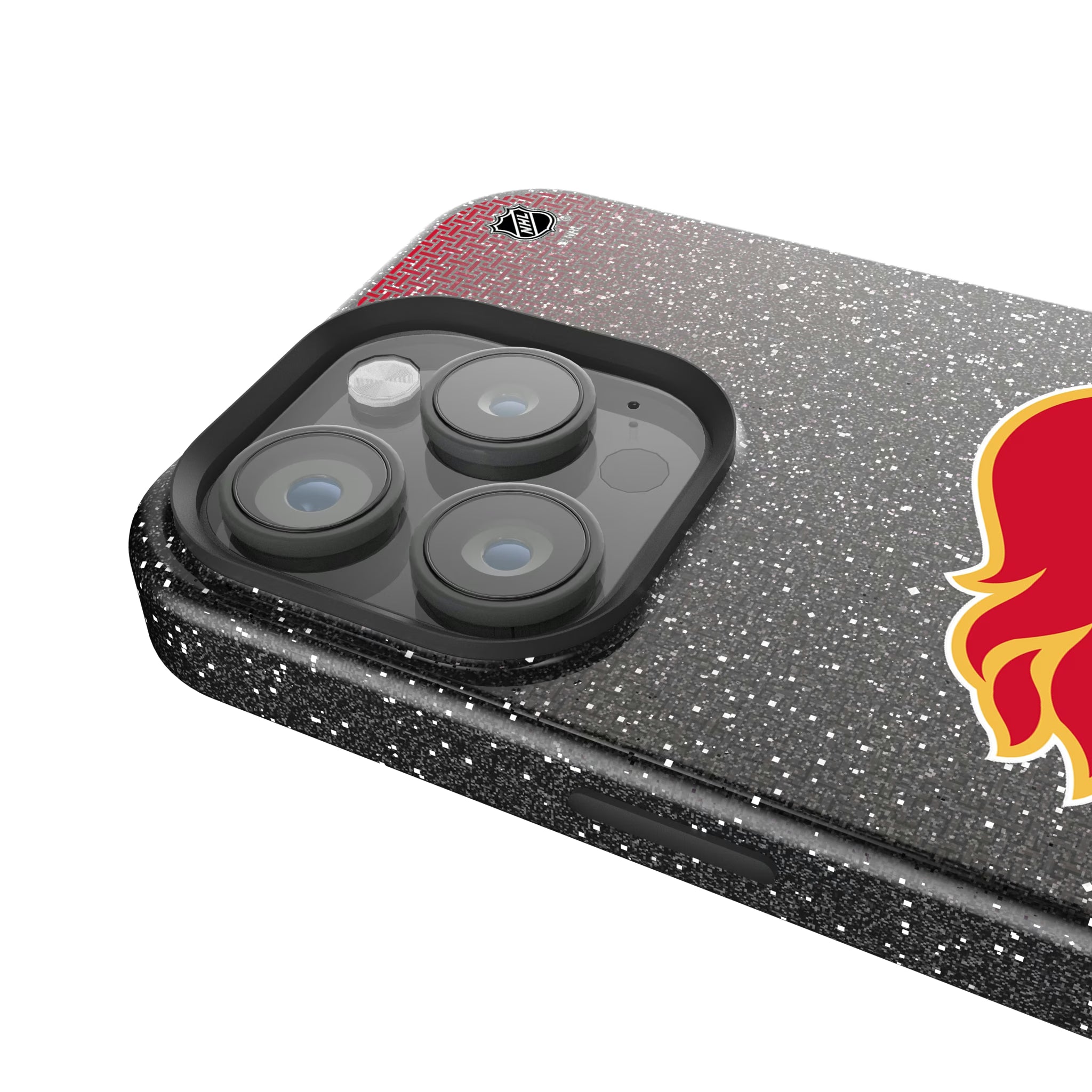 Calgary Flames Linen iPhone Bling Phone Case for Apple iPhone - Detail