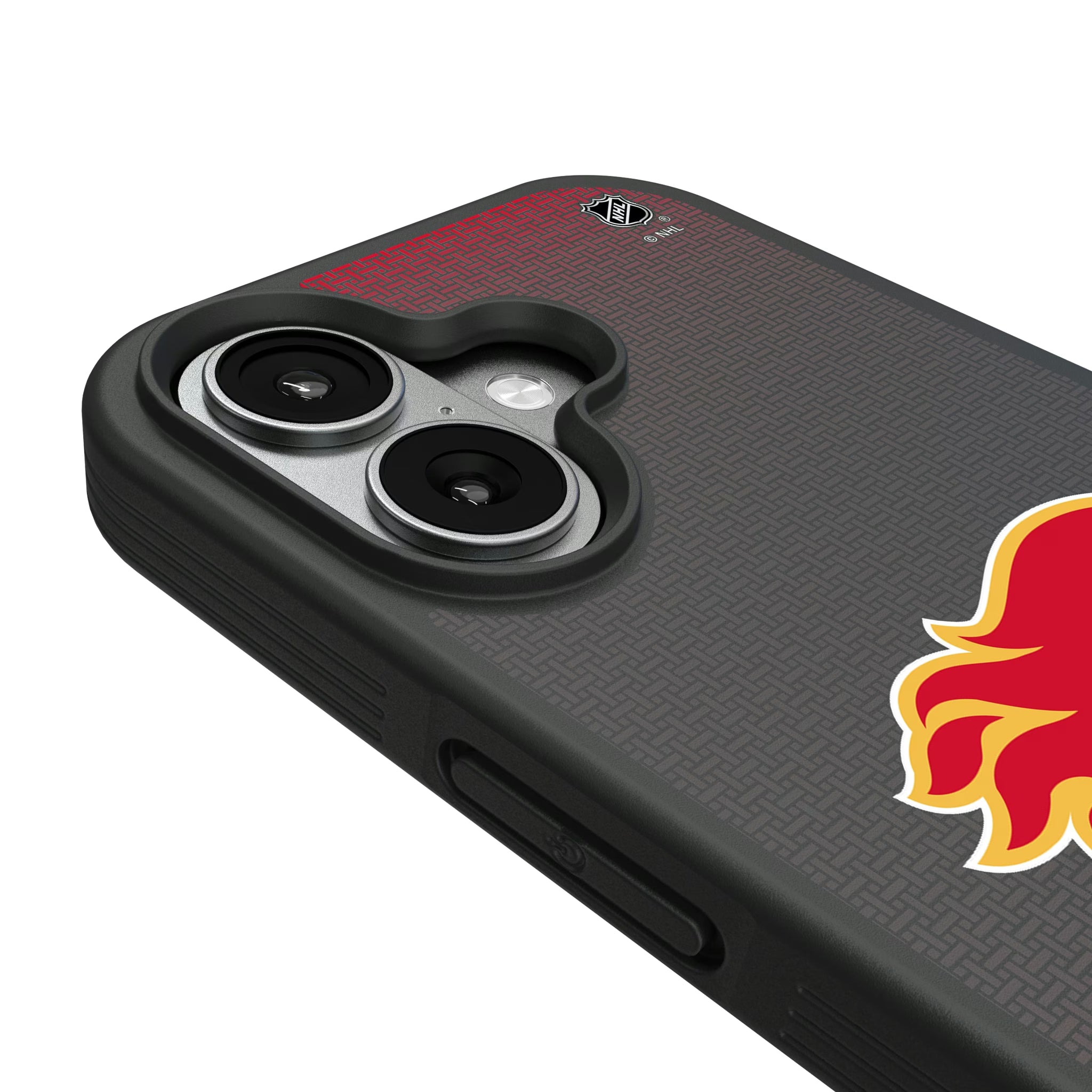 Calgary Flames Linen iPhone Bump Phone Case for Apple iPhone - Detail#Device_iPhone 17