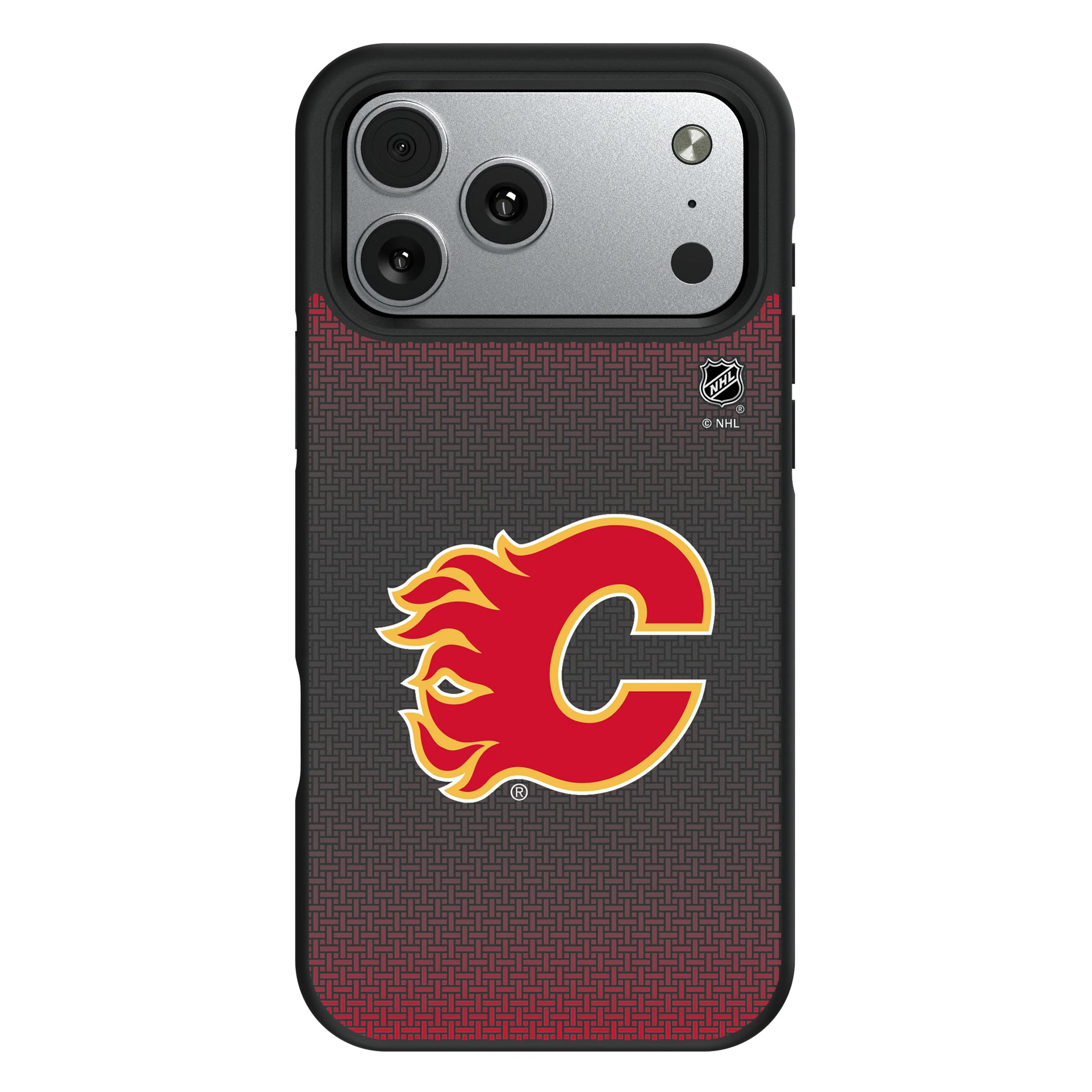Calgary Flames Linen iPhone Bump Phone Case for Apple iPhone#Device_iPhone 17 Pro Max