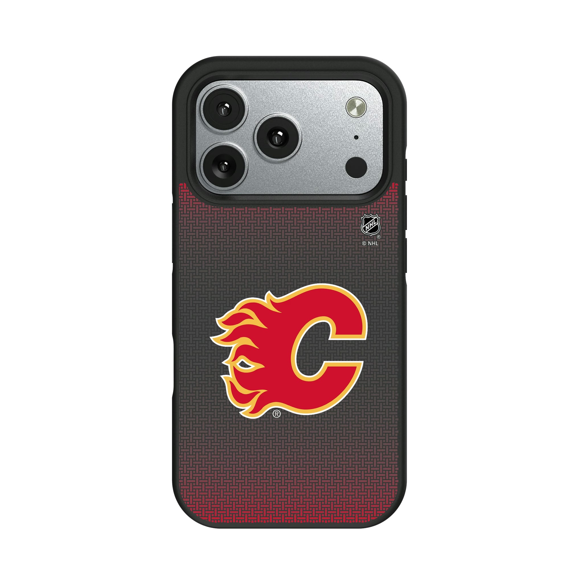 Calgary Flames Linen iPhone Bump Phone Case for Apple iPhone#Device_iPhone 17 Pro