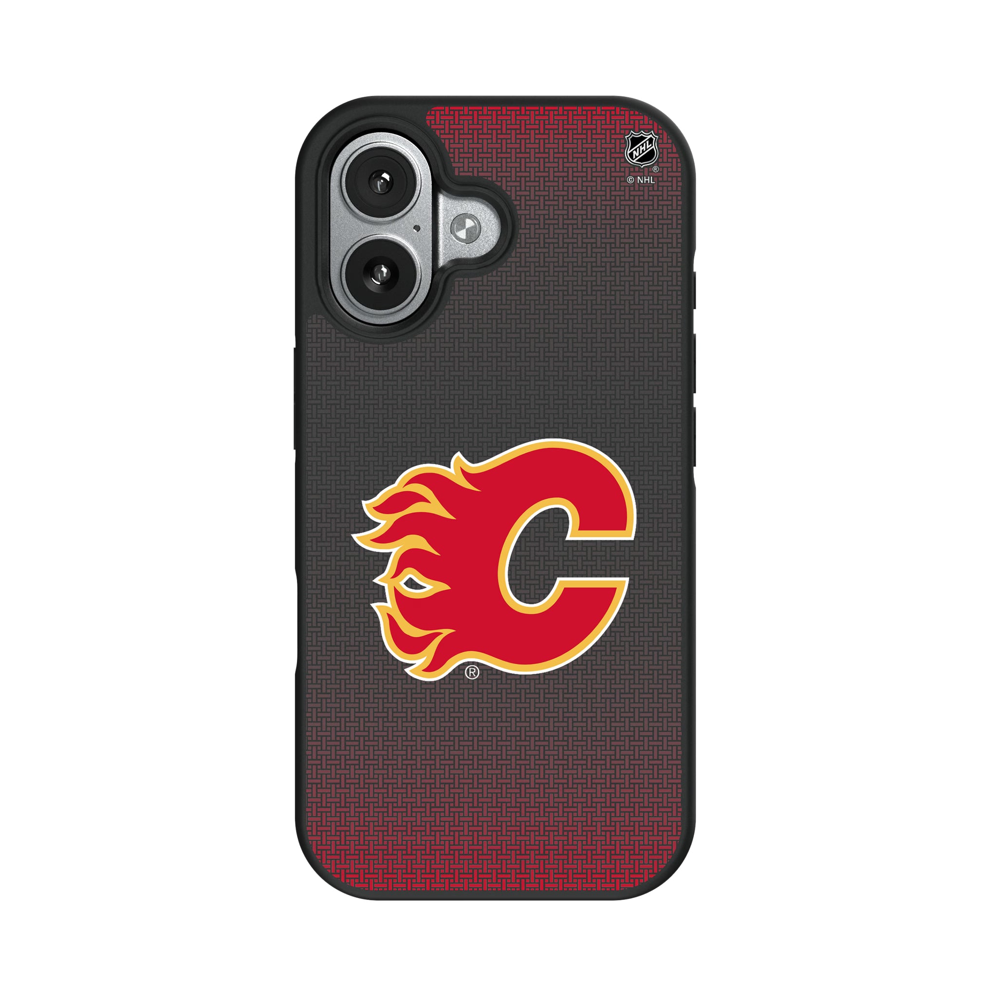 Calgary Flames Linen iPhone Bump Phone Case for Apple iPhone#Device_iPhone 17
