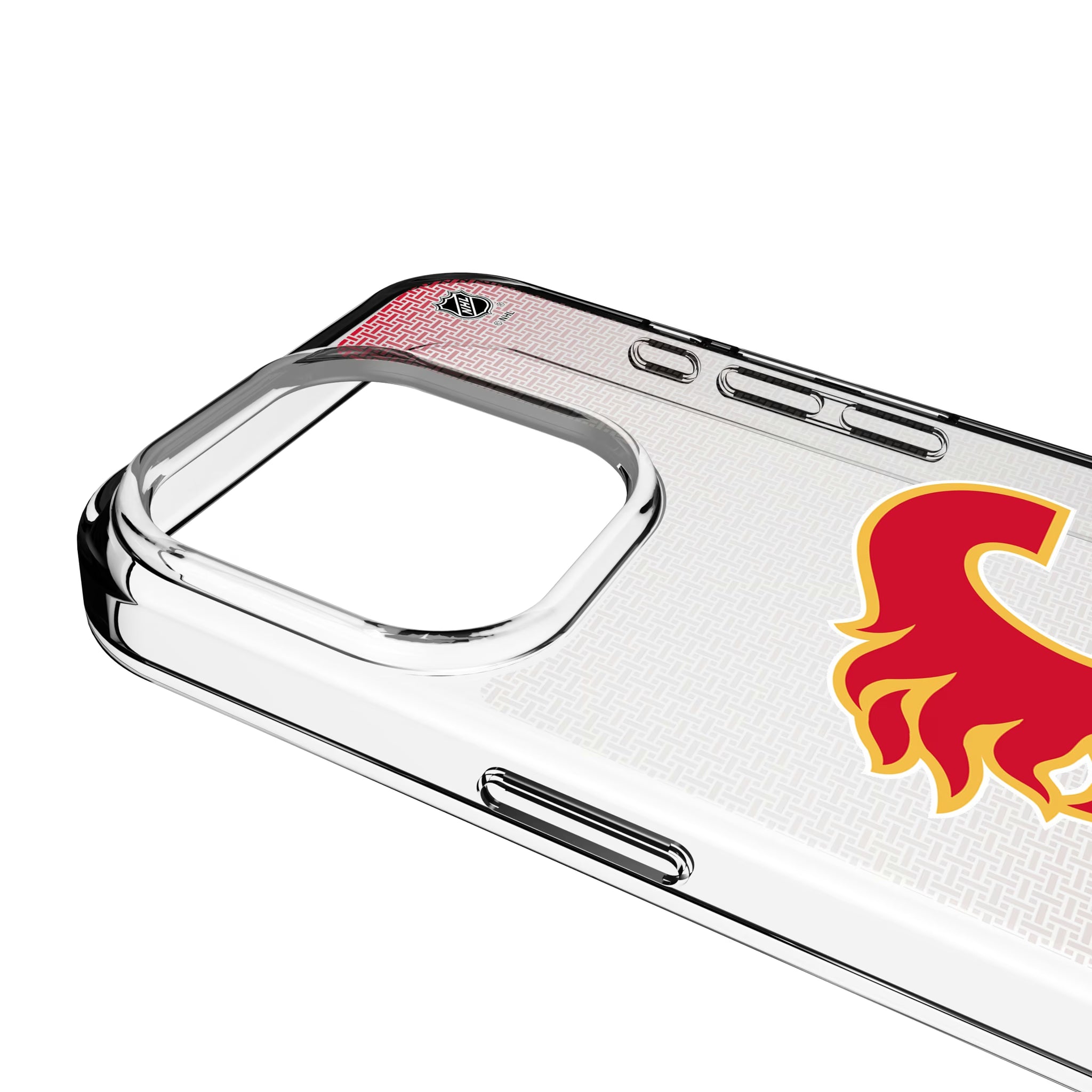Calgary Flames Linen iPhone Clear Phone Case for Apple iPhone - Detail