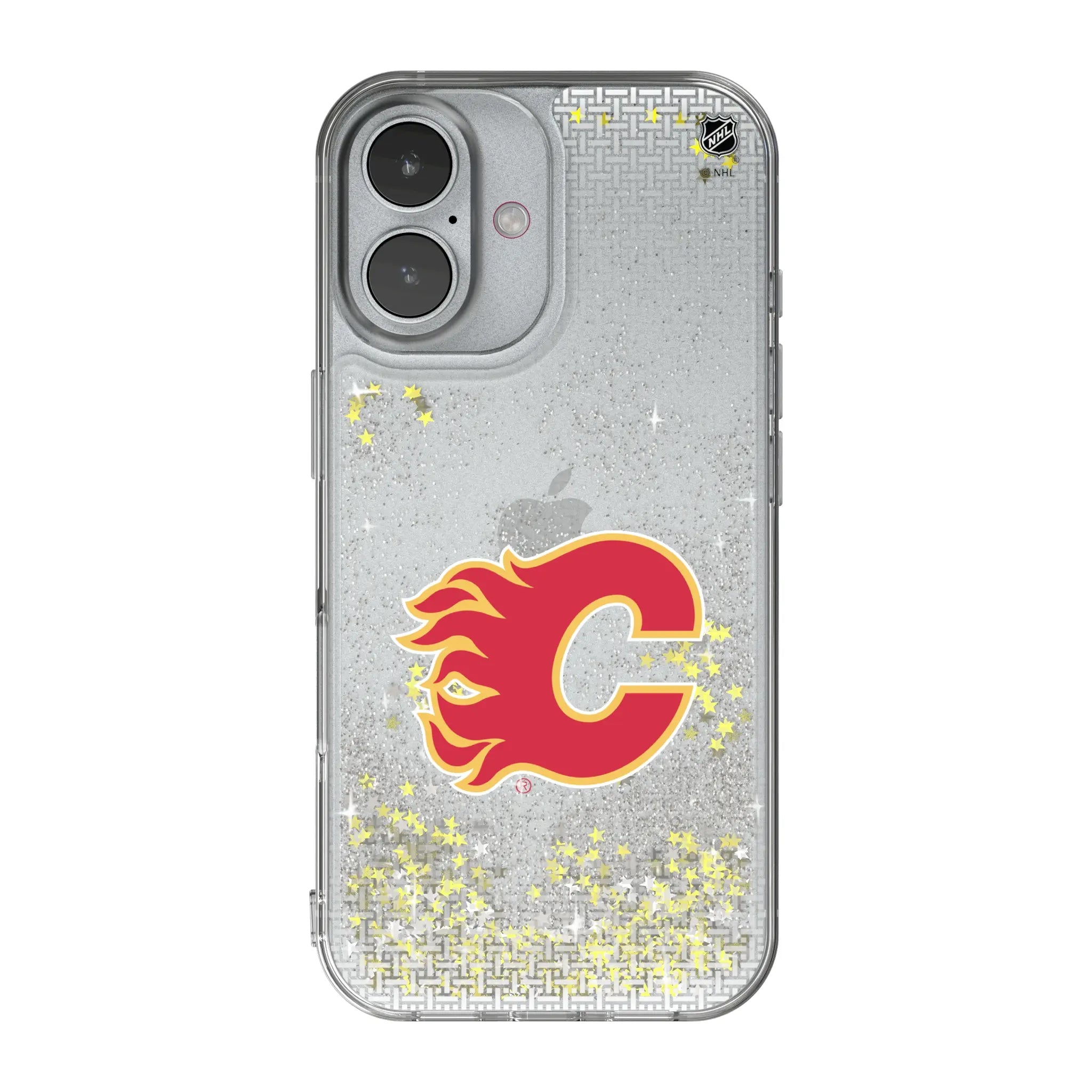 Calgary Flames Linen iPhone Glitter Phone Case for Apple iPhone