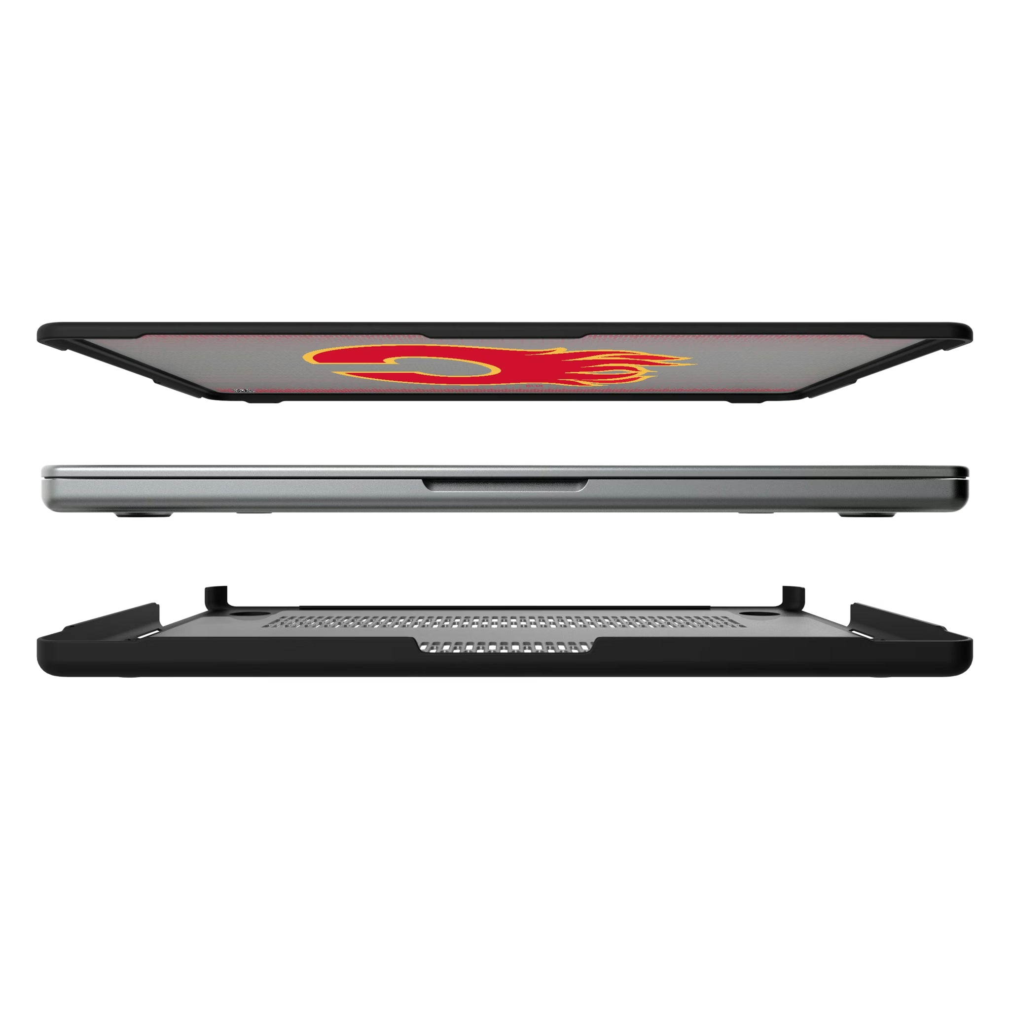 Calgary Flames Linen MacBook Laptop Case for Apple MacBook#Device_MacBook Pro (14-inch, 2021) / MacBook Pro (14-inch, 2023) / MacBook Pro (14-inch, 2024)