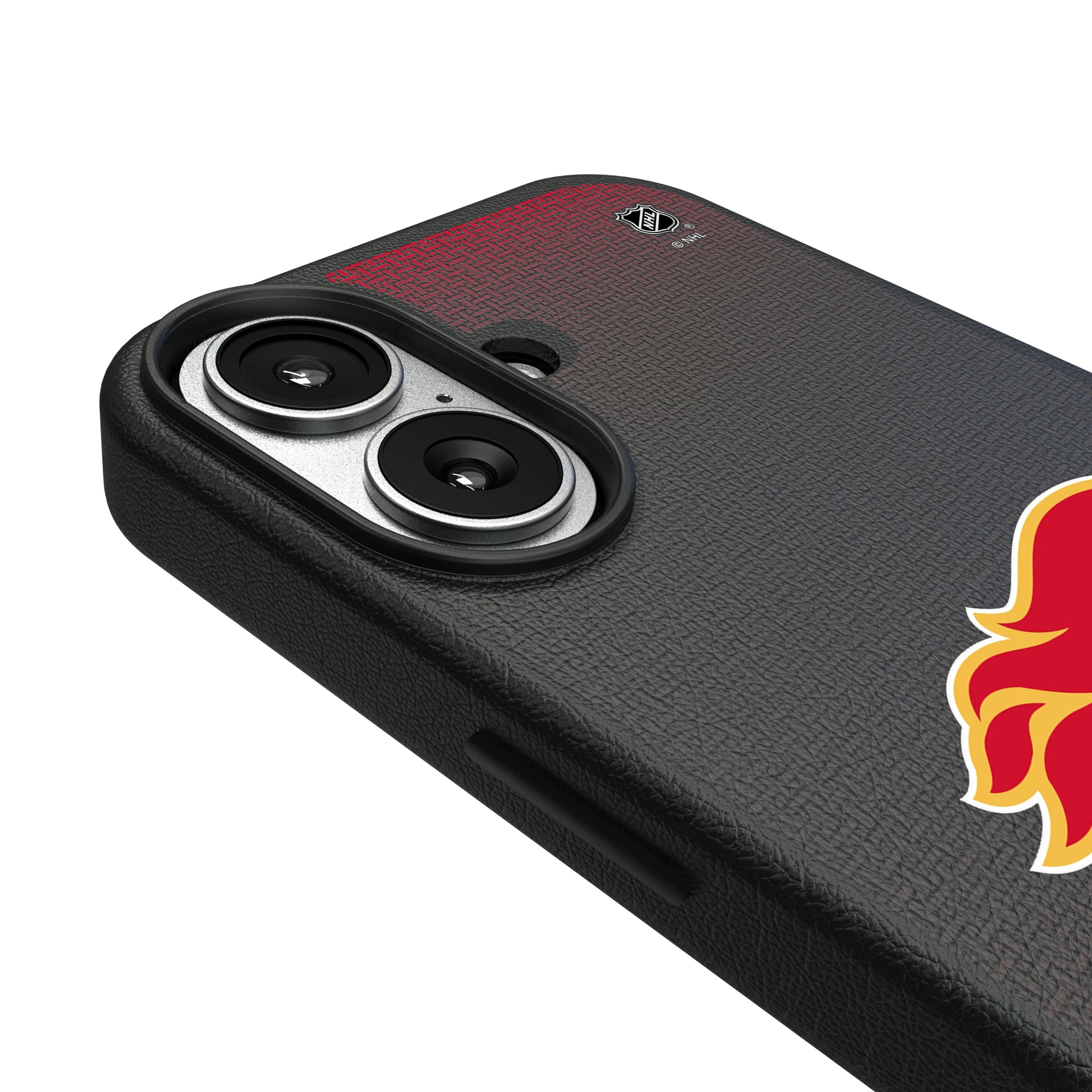Calgary Flames Linen iPhone MagSafe Compatible Phone Case for Apple iPhone - Detail#Device_iPhone 17