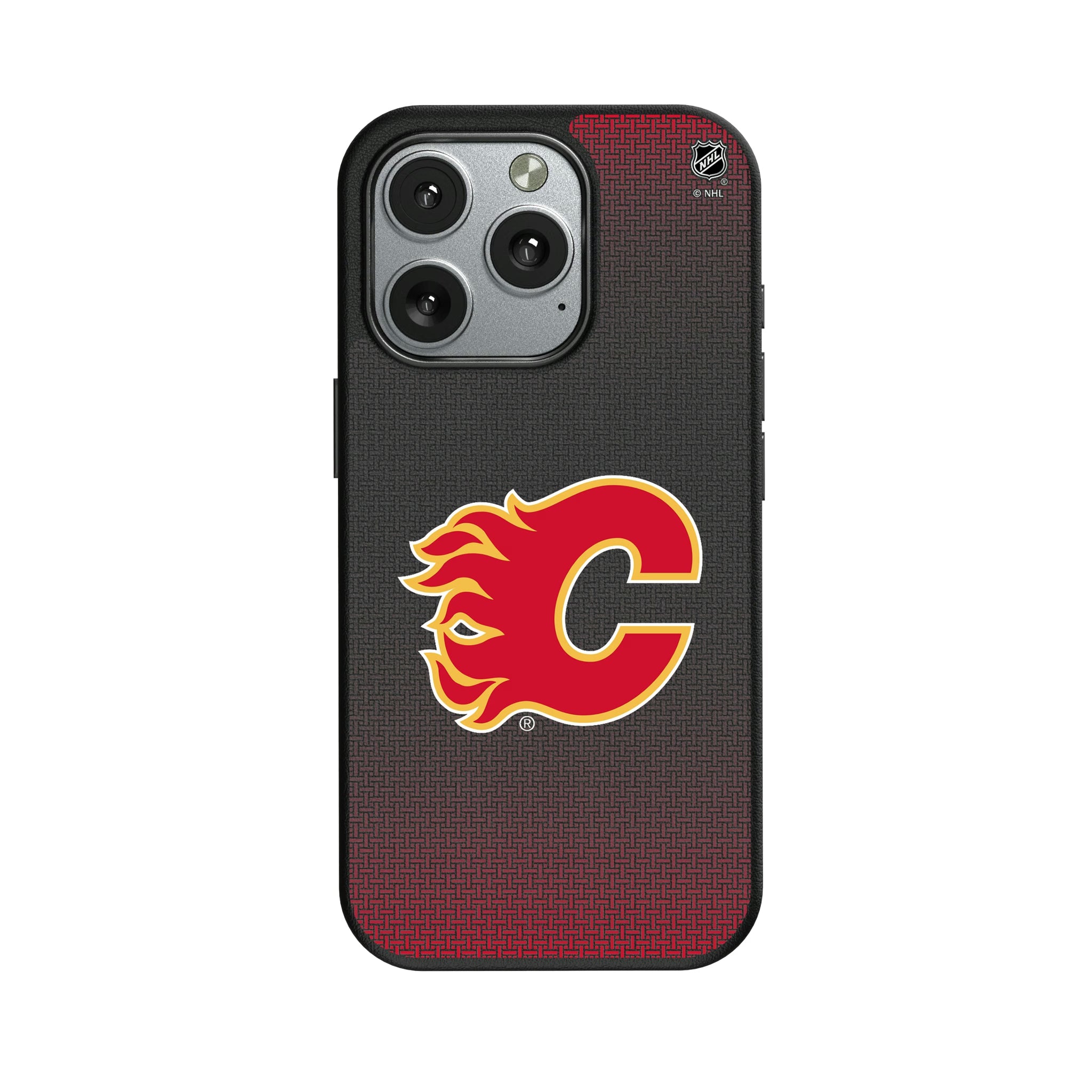 Calgary Flames Linen iPhone MagSafe Compatible Phone Case for Apple iPhone