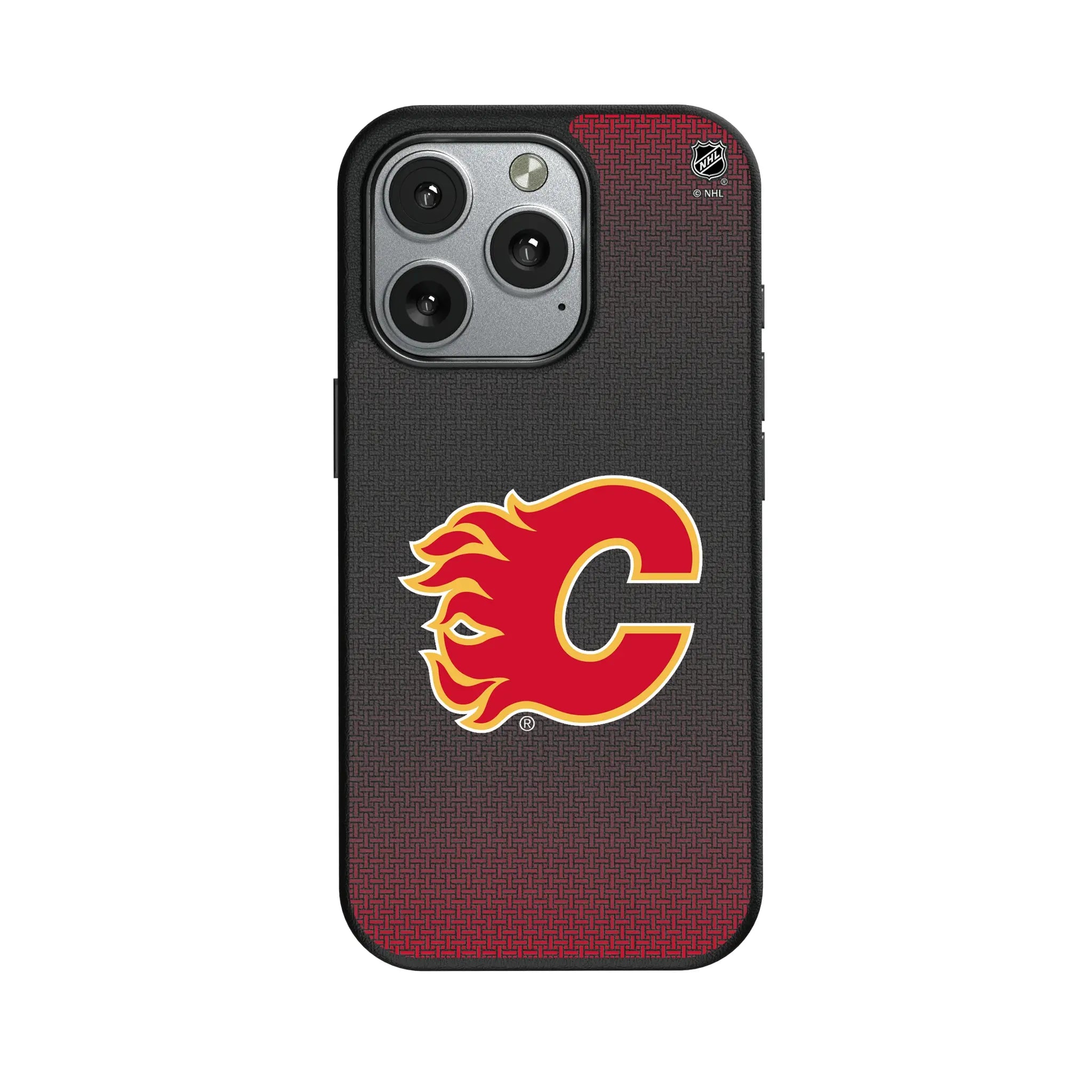 Calgary Flames Linen iPhone MagSafe Compatible Phone Case for Apple iPhone