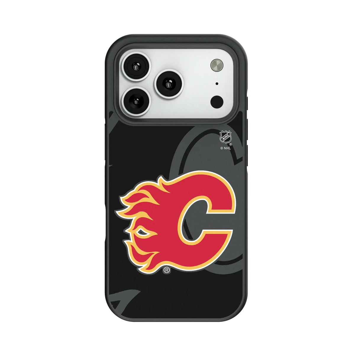 Calgary Flames Monocolor Tilt Bump Phone Case for Apple iPhone
