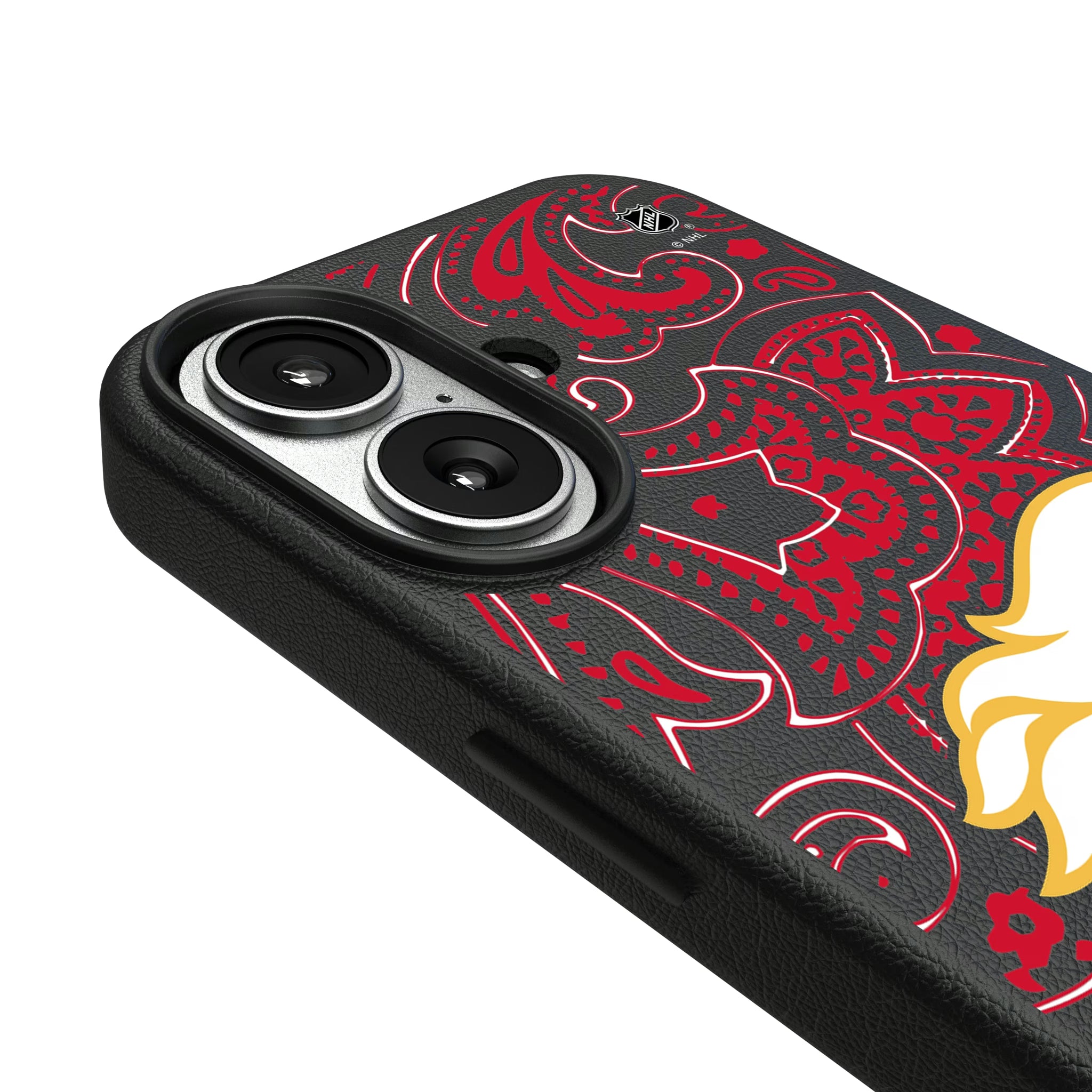 Calgary Flames Paisley iPhone MagSafe Compatible Phone Case for Apple iPhone - Detail#Device_iPhone 17