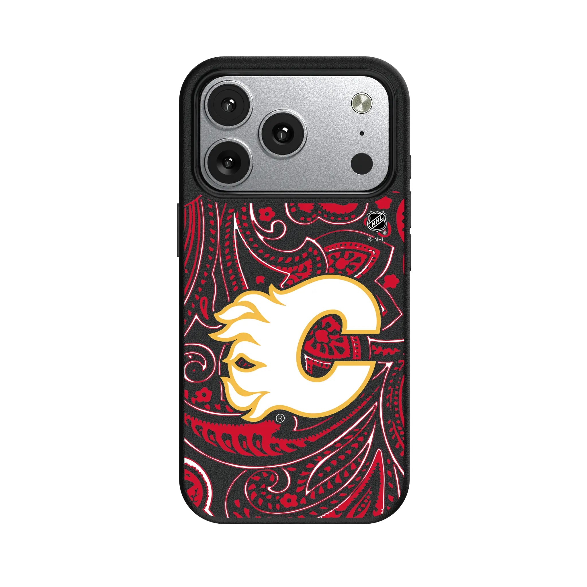 Calgary Flames Paisley iPhone MagSafe Compatible Phone Case for Apple iPhone#Device_iPhone 17 Pro
