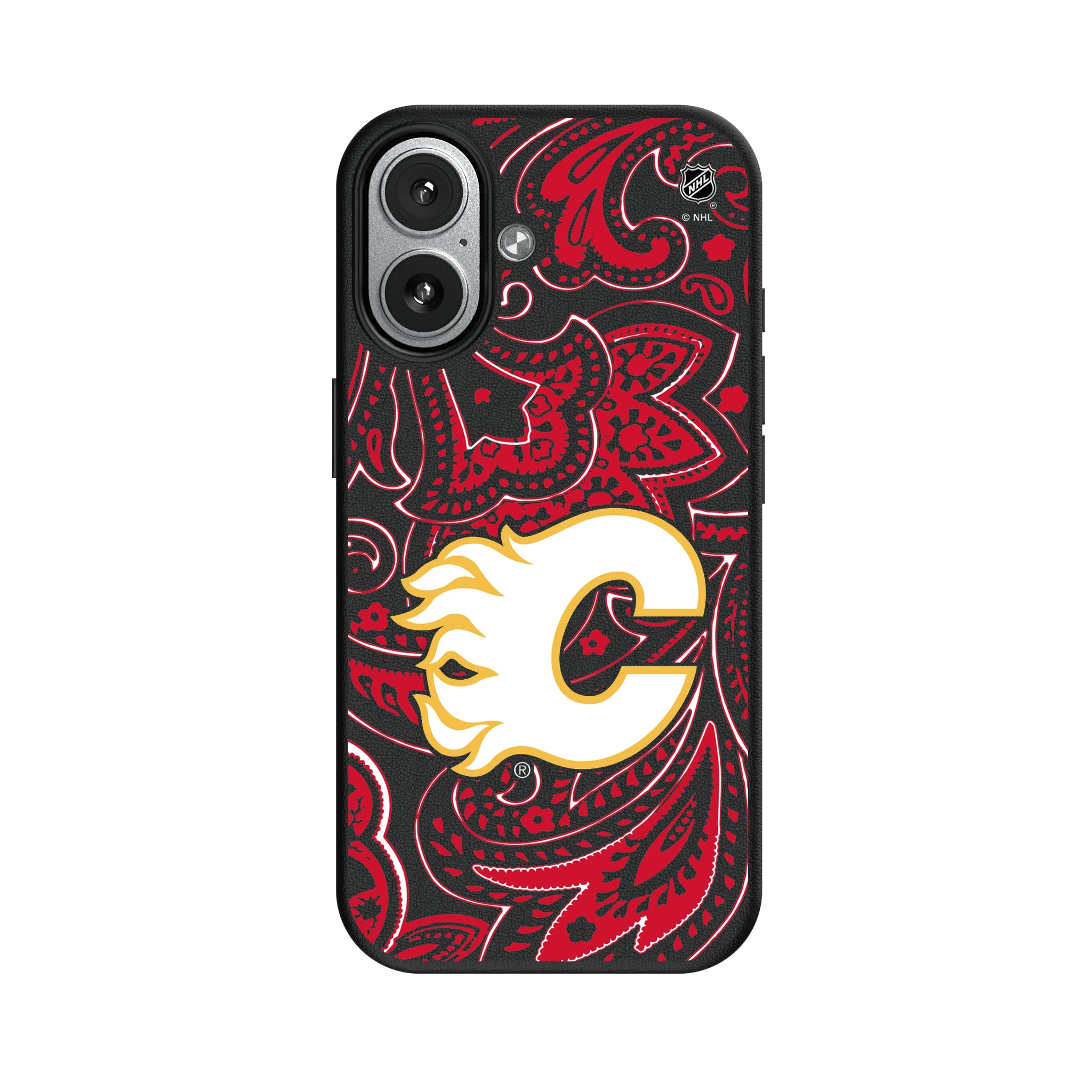 Calgary Flames Paisley iPhone MagSafe Compatible Phone Case for Apple iPhone#Device_iPhone 17