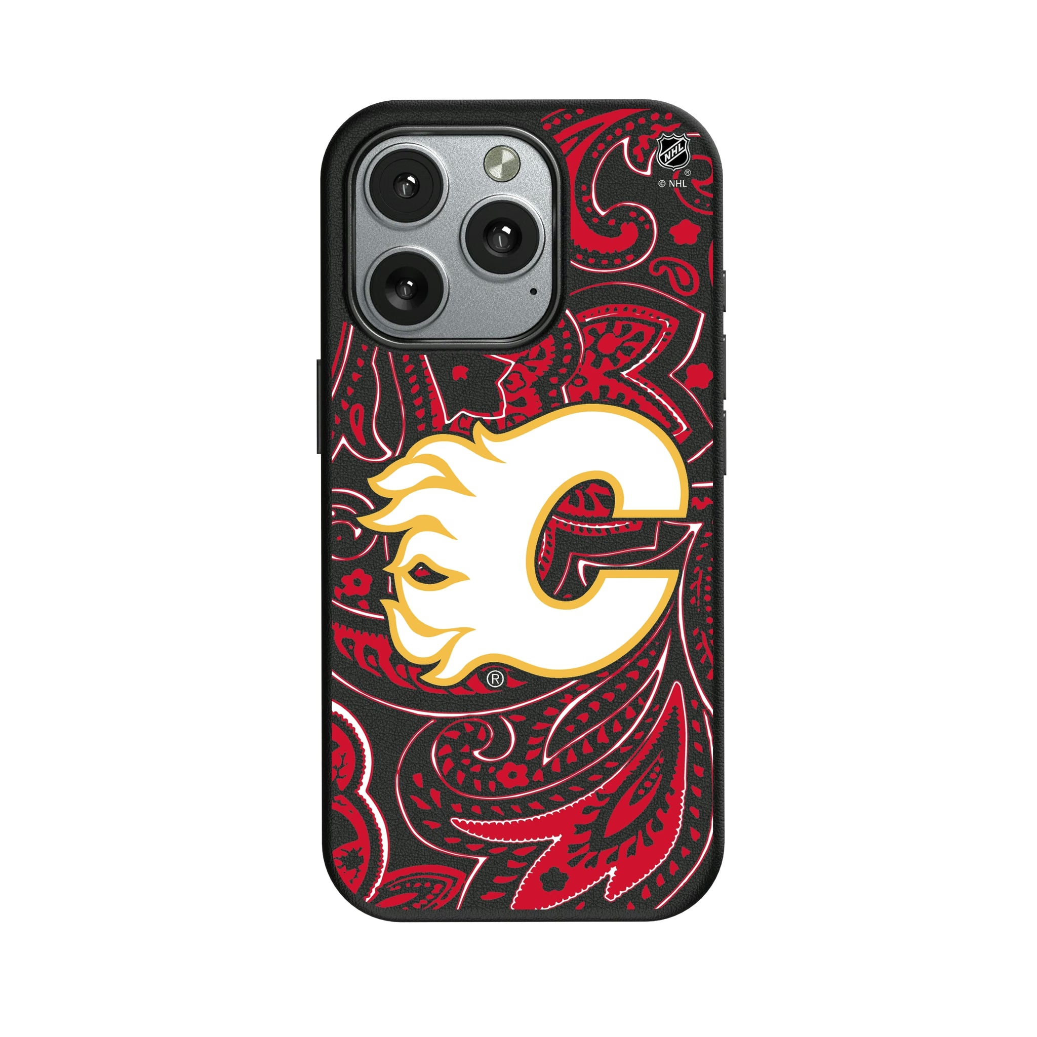 Calgary Flames Paisley iPhone MagSafe Compatible Phone Case for Apple iPhone