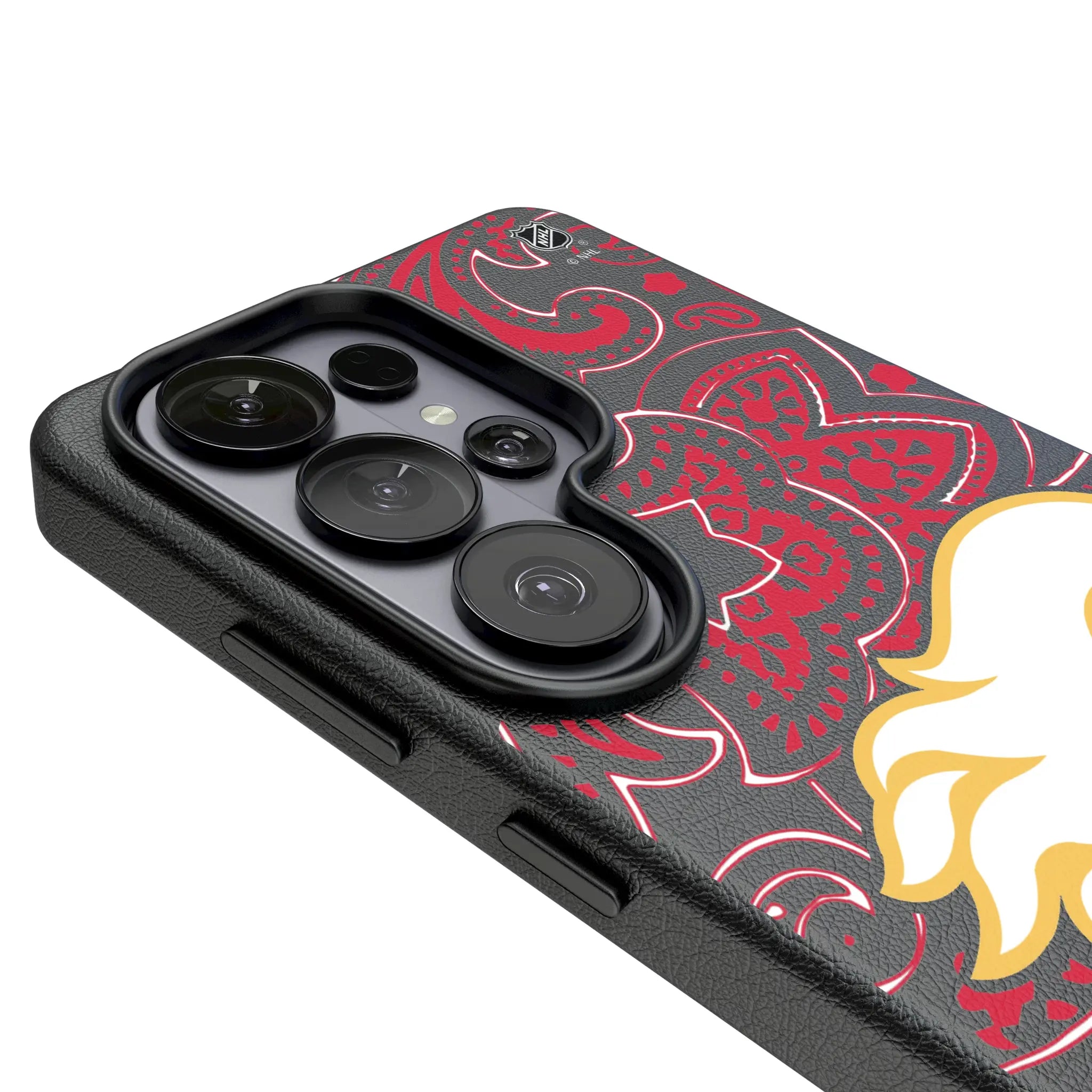 Calgary Flames Paisley Galaxy MagSafe Compatible Phone Case for Samsung Galaxy - Detail#Device_Galaxy S26 Ultra