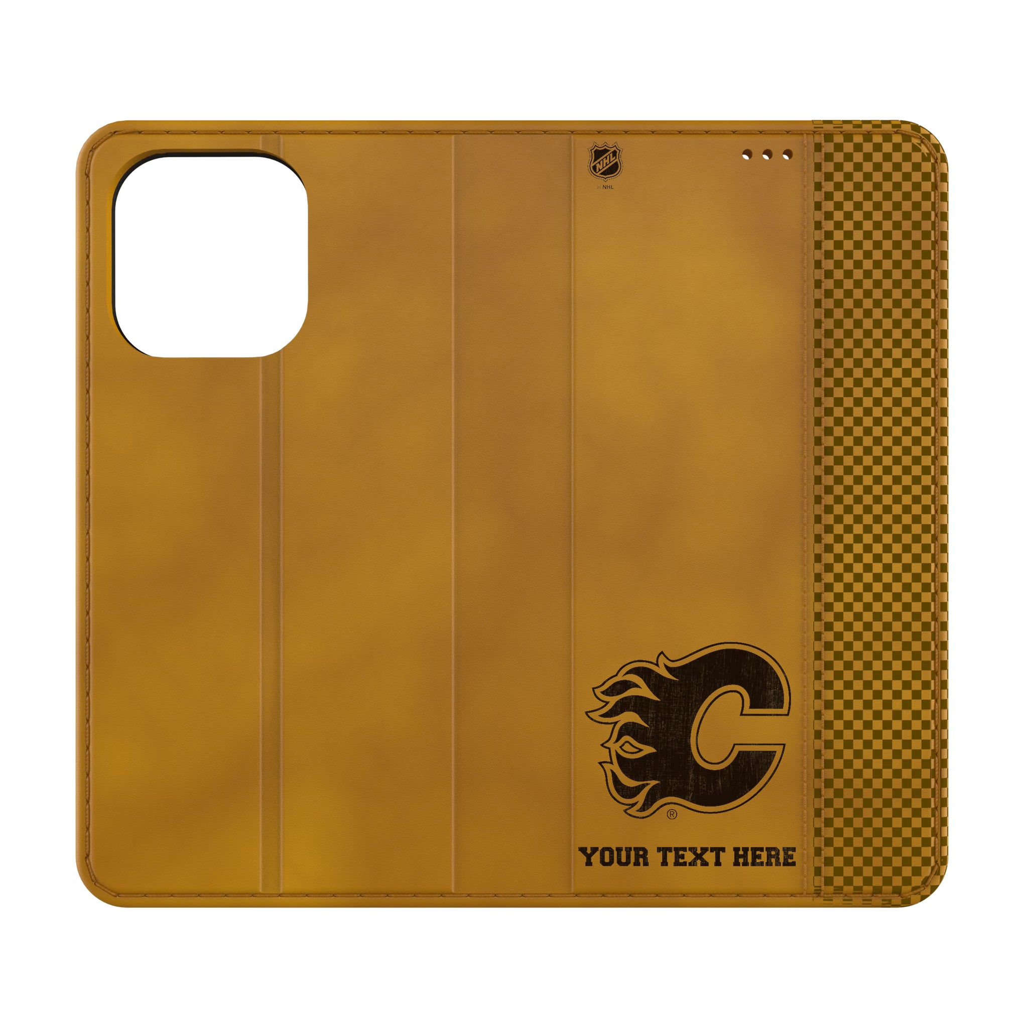 Calgary Flames Personalized Burn iPhone Folio Phone Case for Apple iPhone